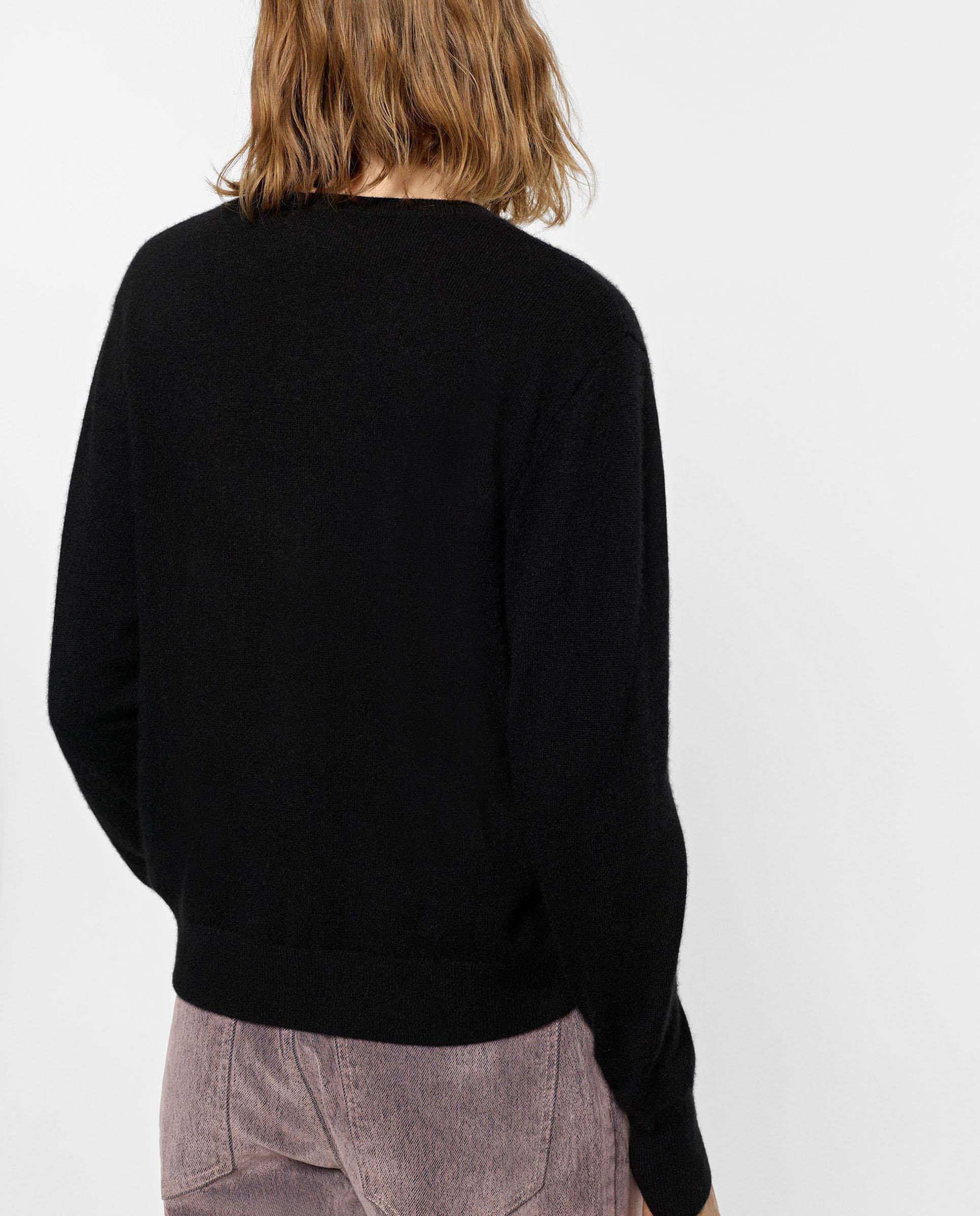 Imagen 4 de Cárdigan de mujer 100% cashmere de punto en liso - Parfois - Negro Negro