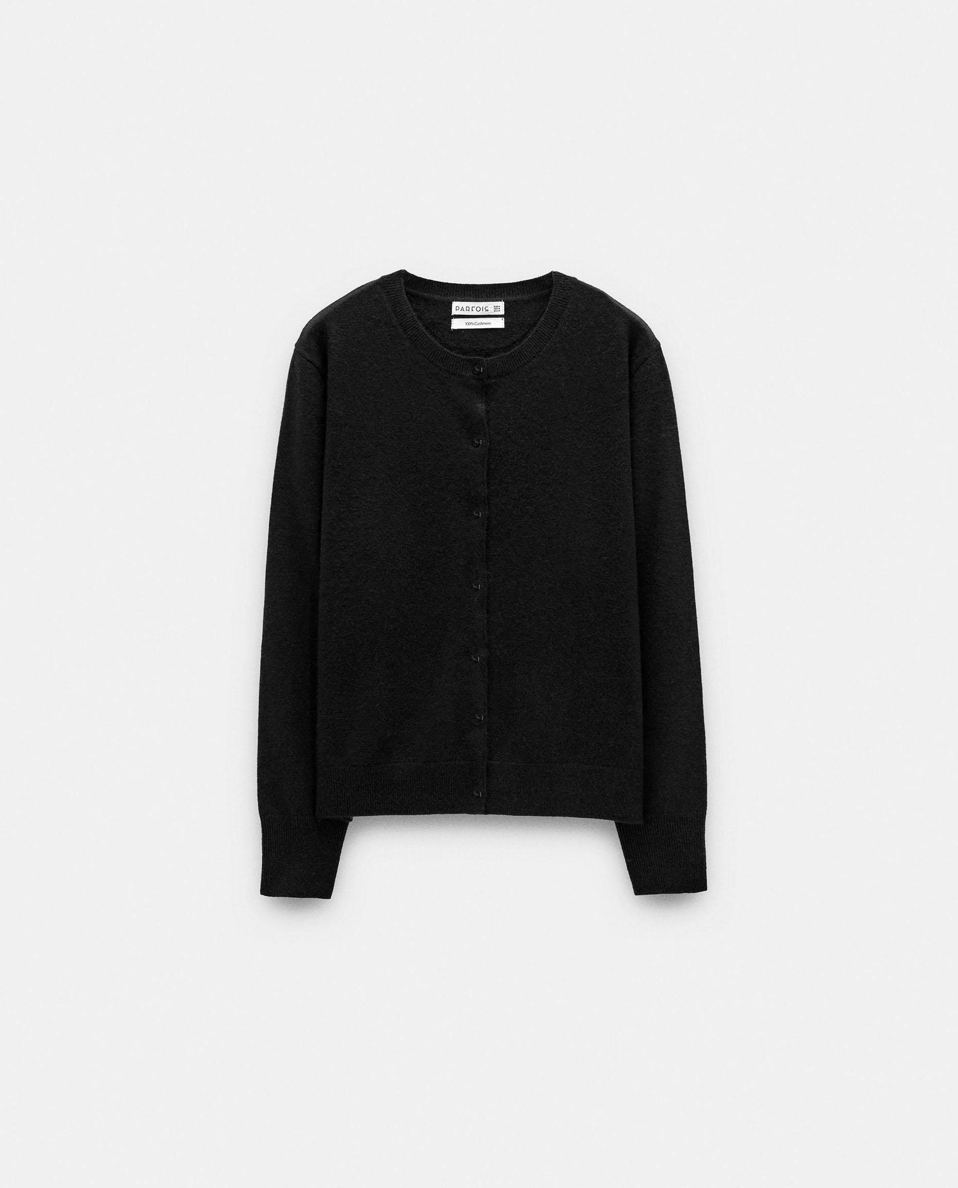 Imagen 6 de Cárdigan de mujer 100% cashmere de punto en liso - Parfois - Negro Negro