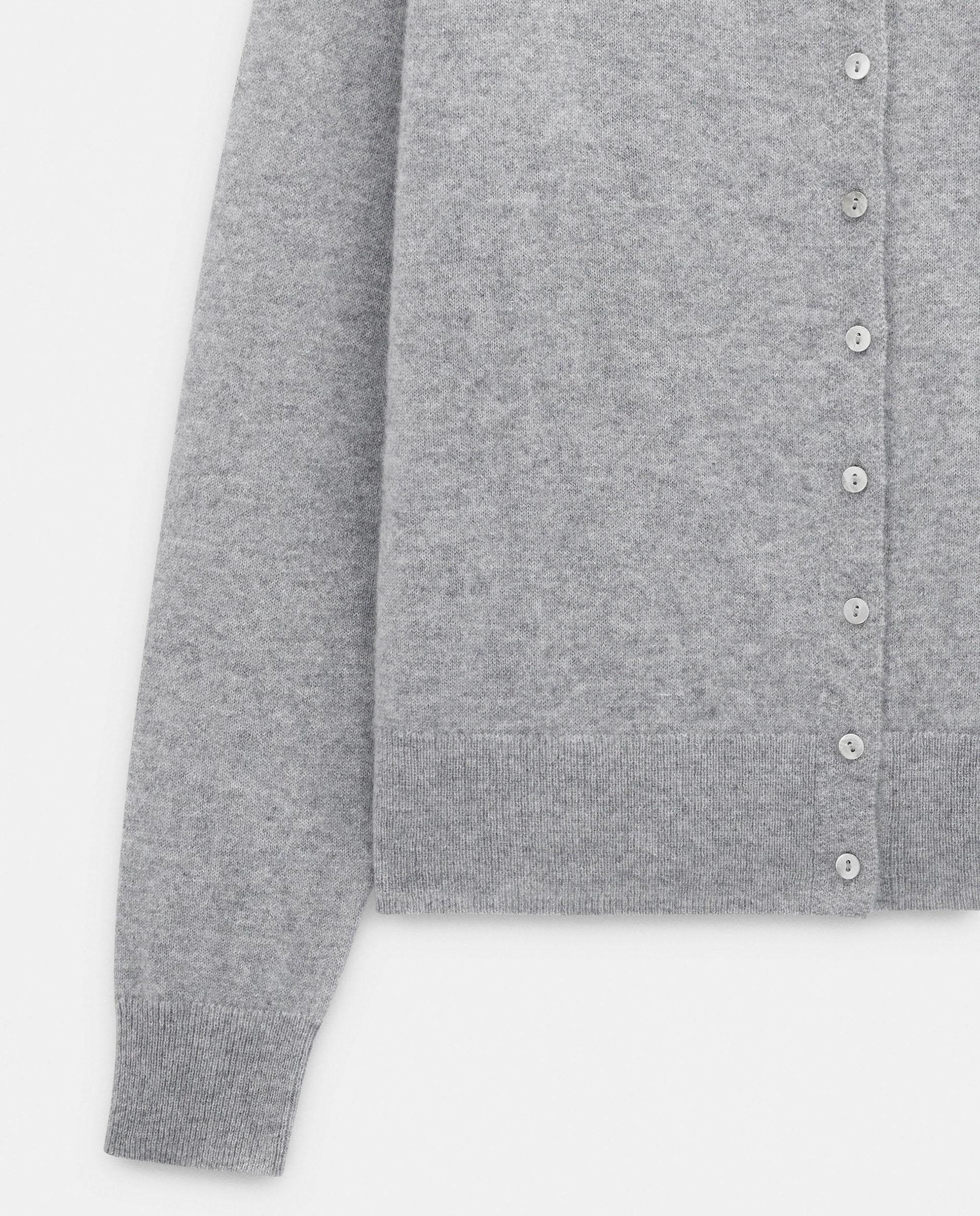 Imagen 5 de Cárdigan de mujer 100% cashmere de punto con cuello alto en liso - Parfois - Gris Gris