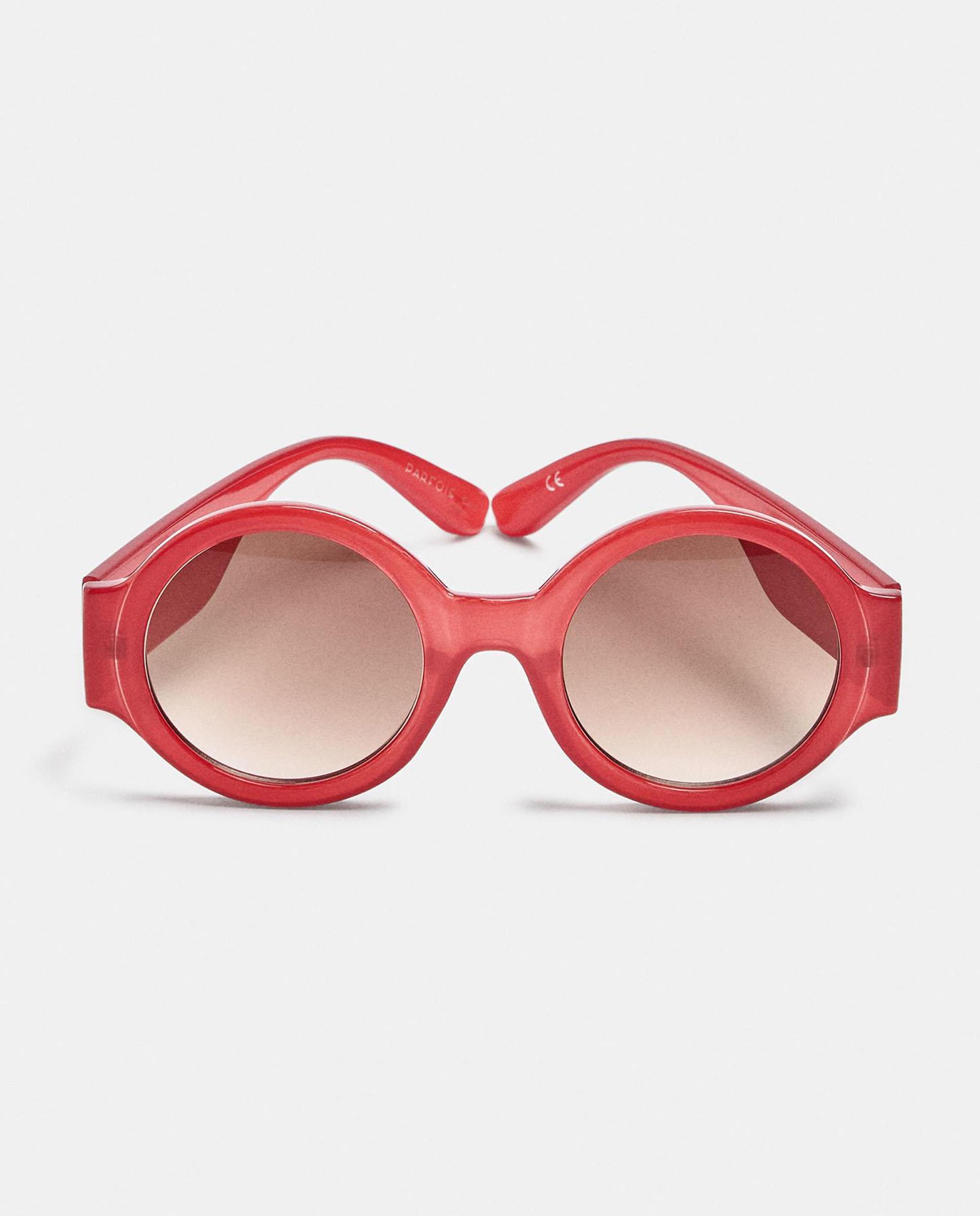 Gafas de sol de mujer con protección uv y forma redonda en liso - Parfois - Burdeos Burdeos-1