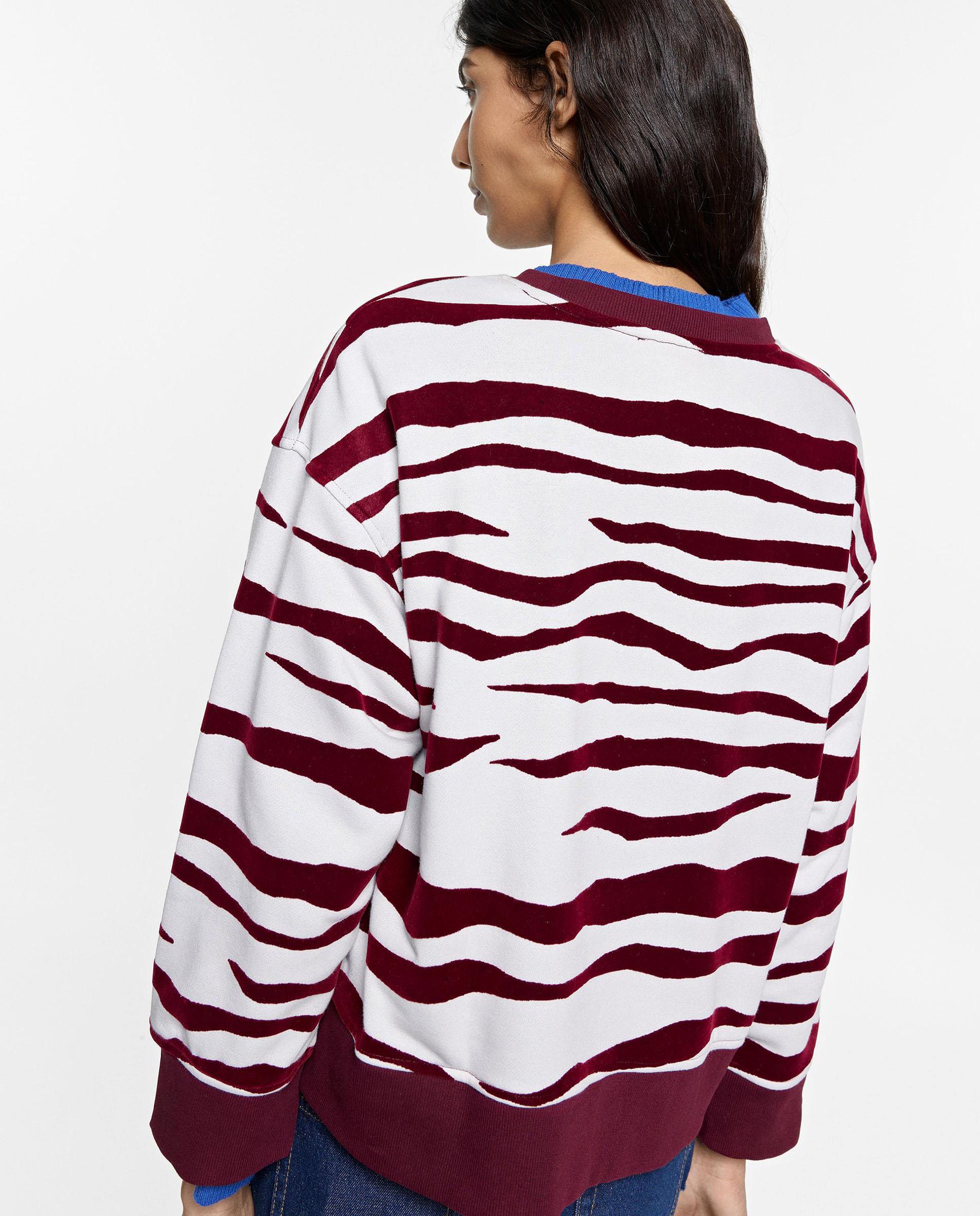 Sudadera de mujer con cuello redondo y estampado animal print - Parfois - Multicolor Multicolor-5