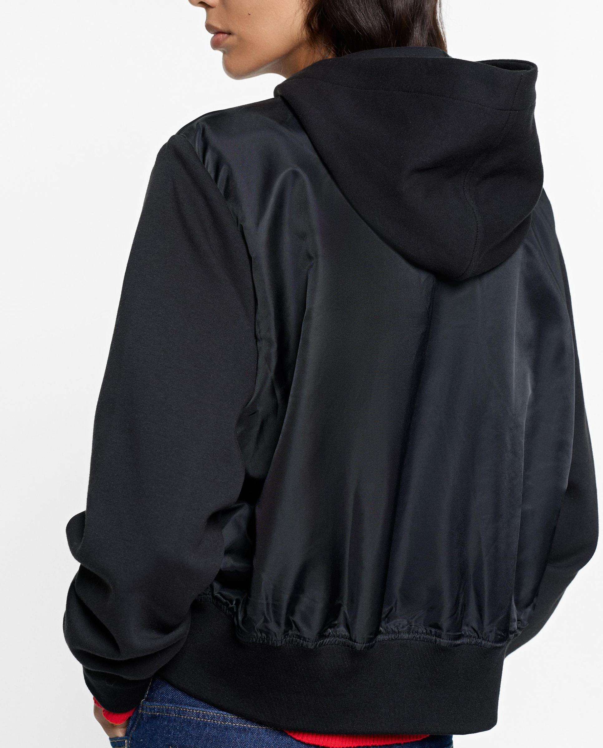 Chaqueta de mujer estilo bomber con cierre de cremallera - Parfois - Negro Negro-4