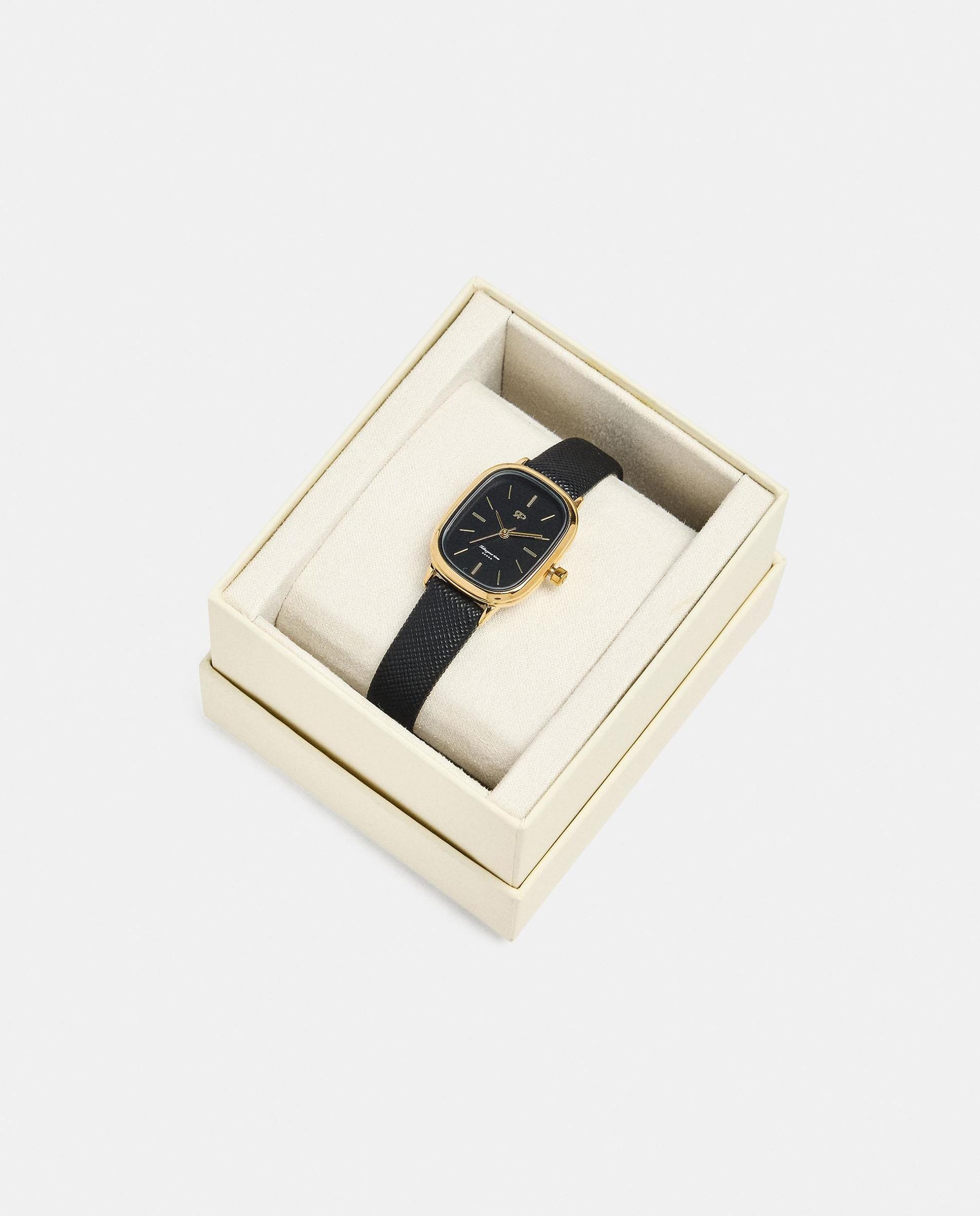 Reloj de mujer cuadrado con cierre de hebilla - Parfois - Negro Negro-4