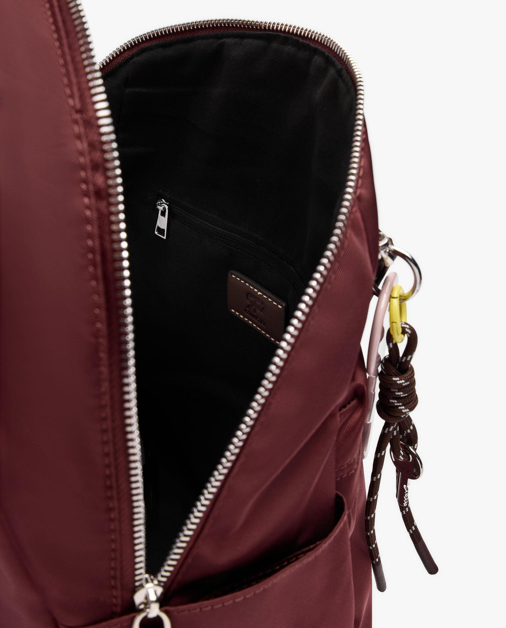 Mochila de mujer con varios compartimentos y cierre de cremallera en liso - Parfois - Burdeos Burdeos-6