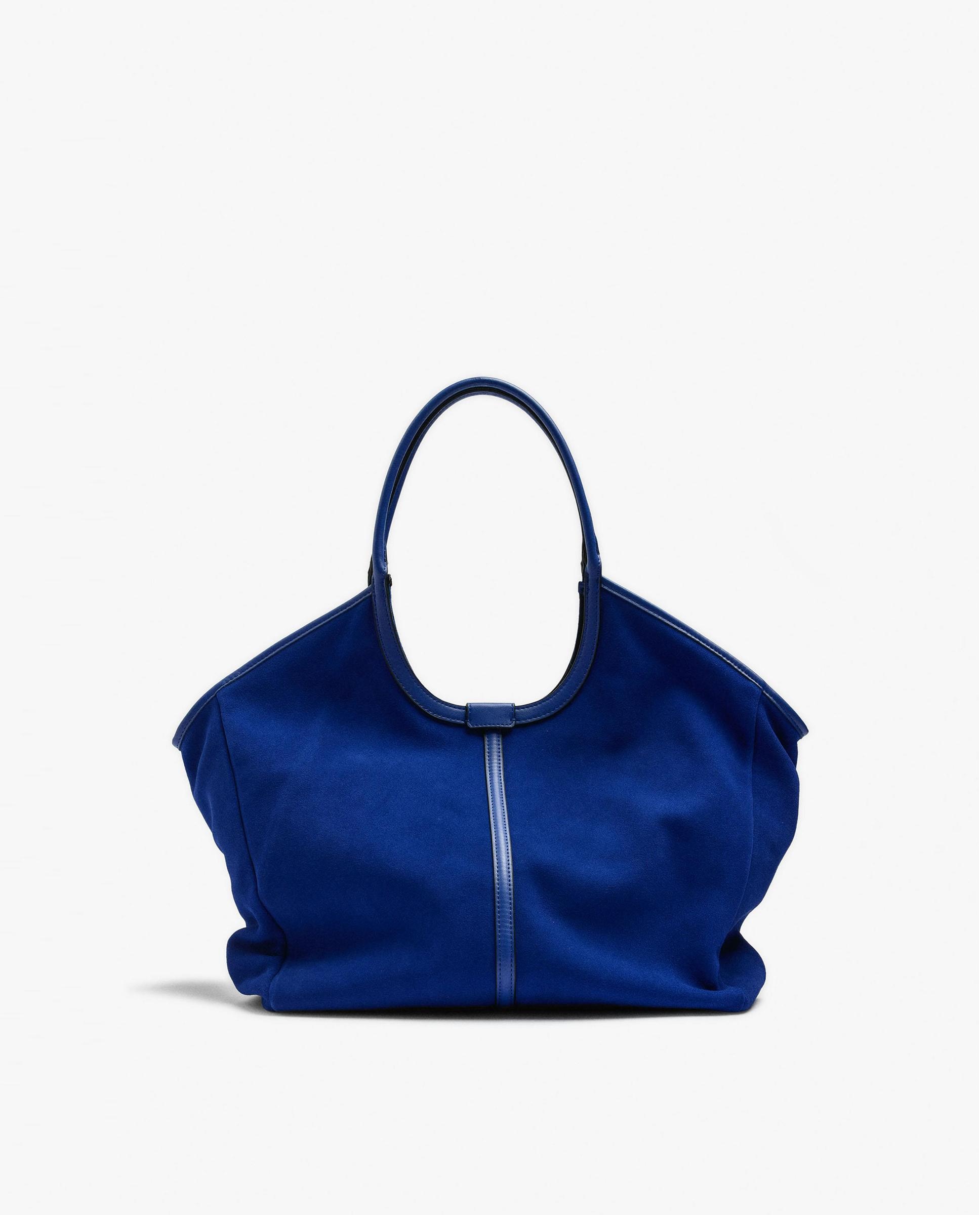 Shopper grande con cierre imantado en liso - Parfois - Azul Azul-1