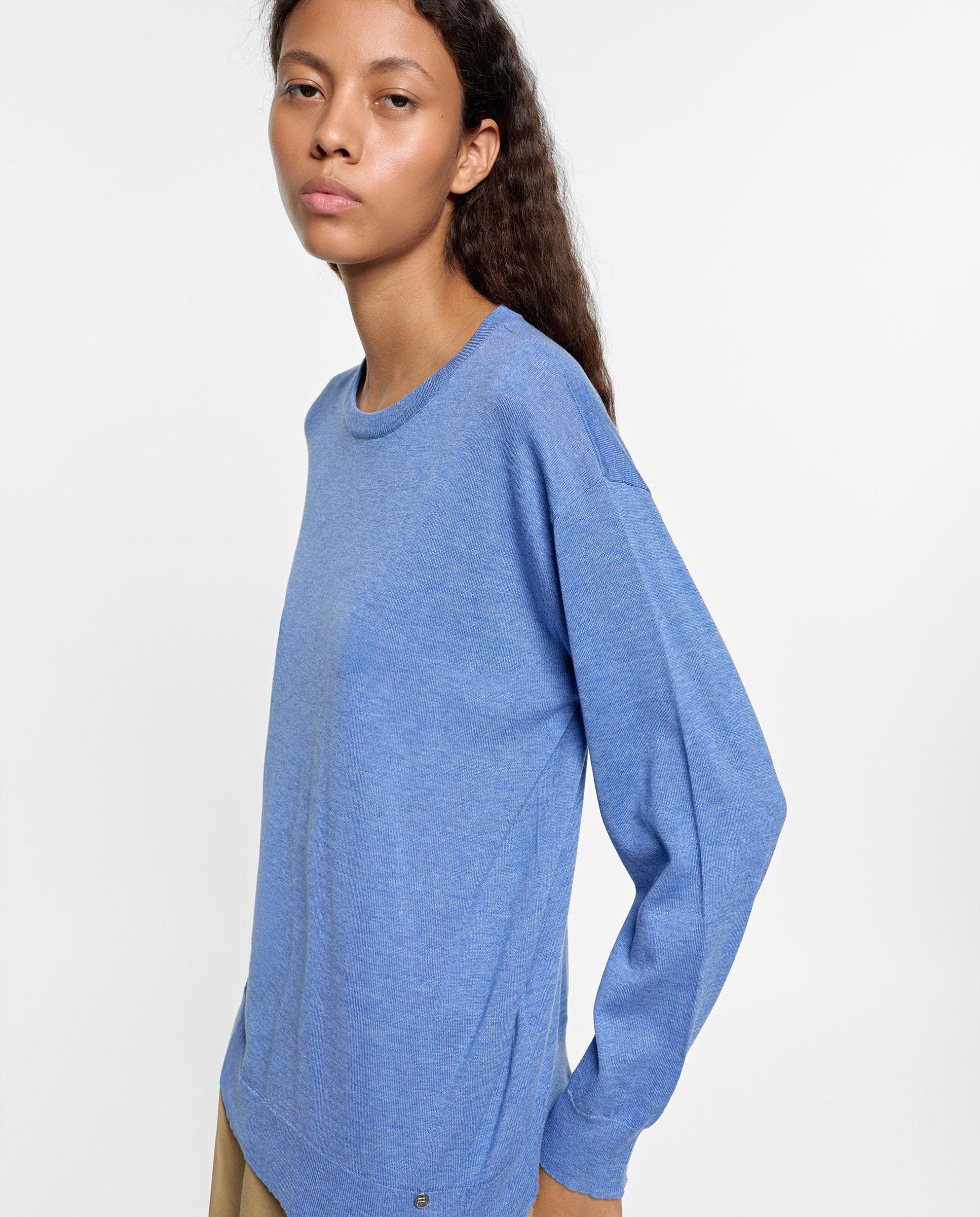 Jersey de mujer de punto de manga larga - Parfois - Azul Azul-3