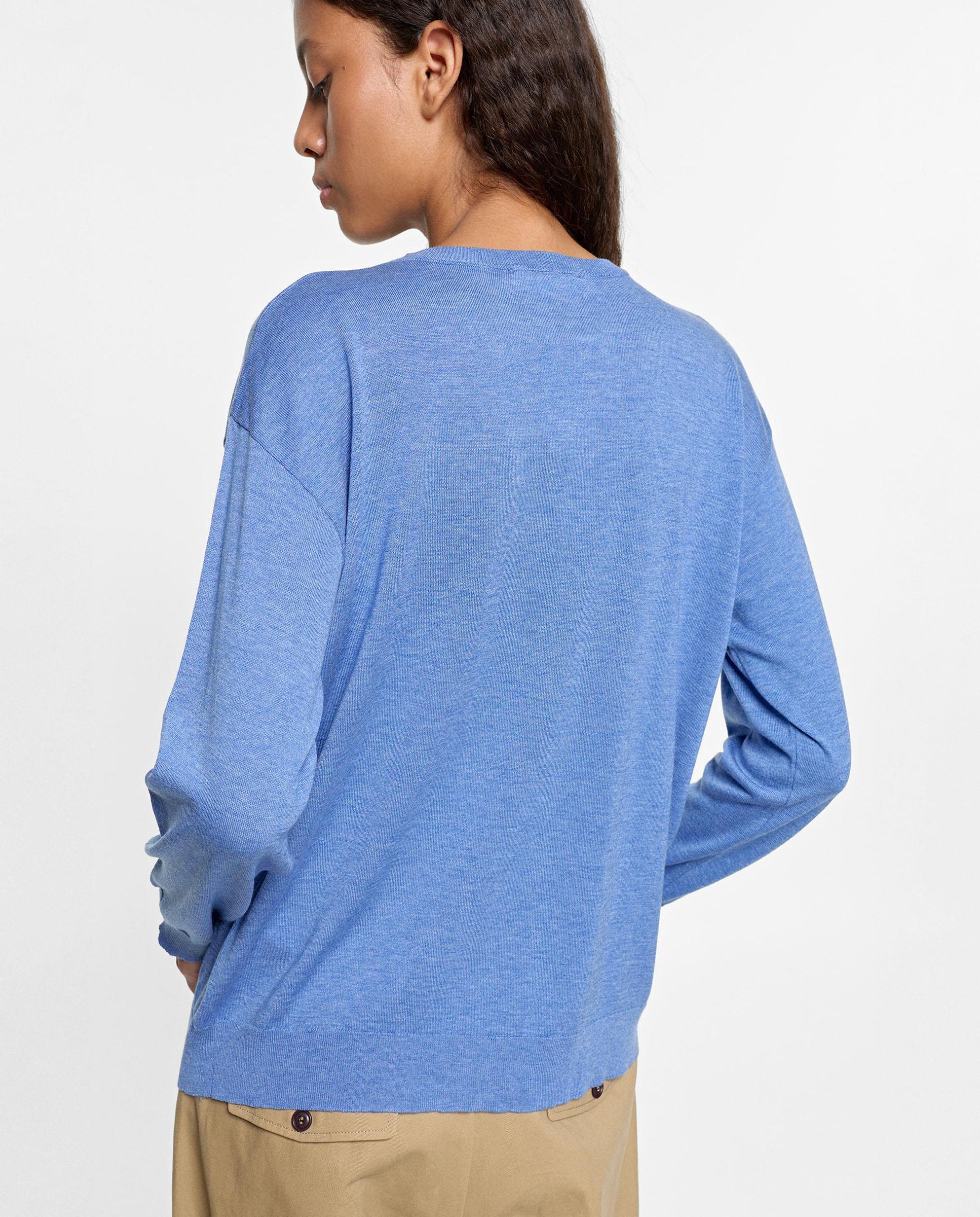 Jersey de mujer de punto de manga larga - Parfois - Azul Azul-4