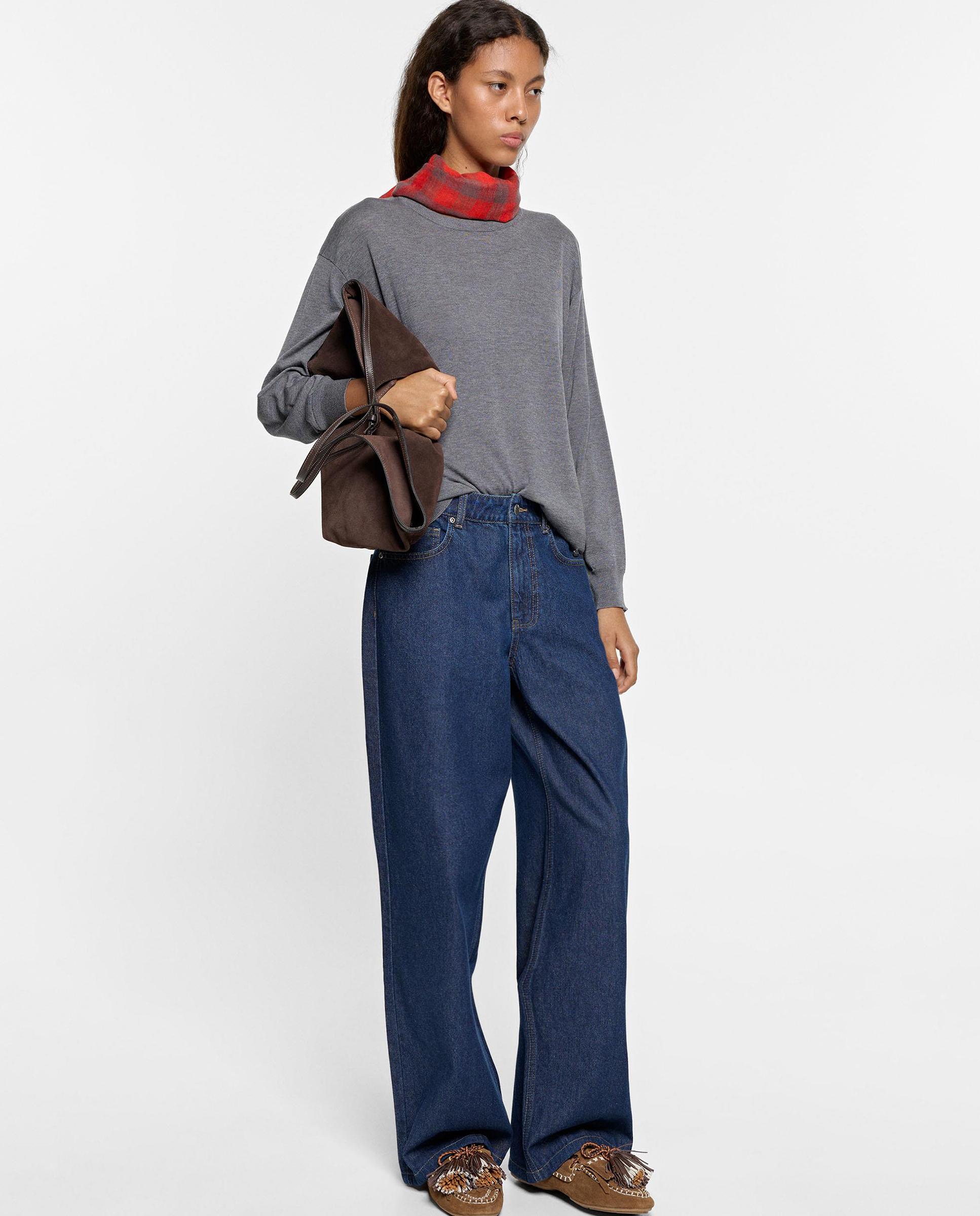 Jersey de mujer de punto de manga larga - Parfois - Gris Gris-2