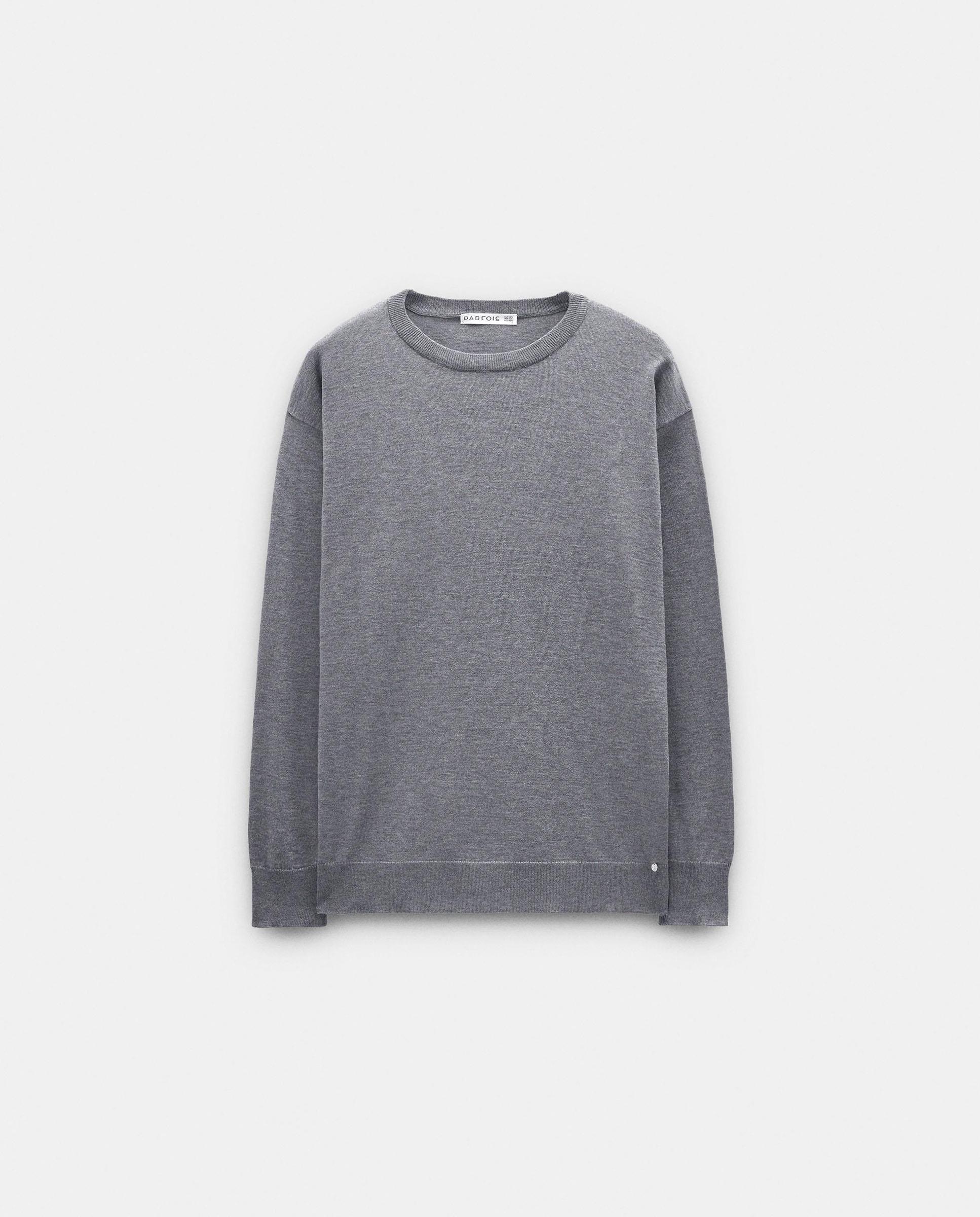 Jersey de mujer de punto de manga larga - Parfois - Gris Gris-6