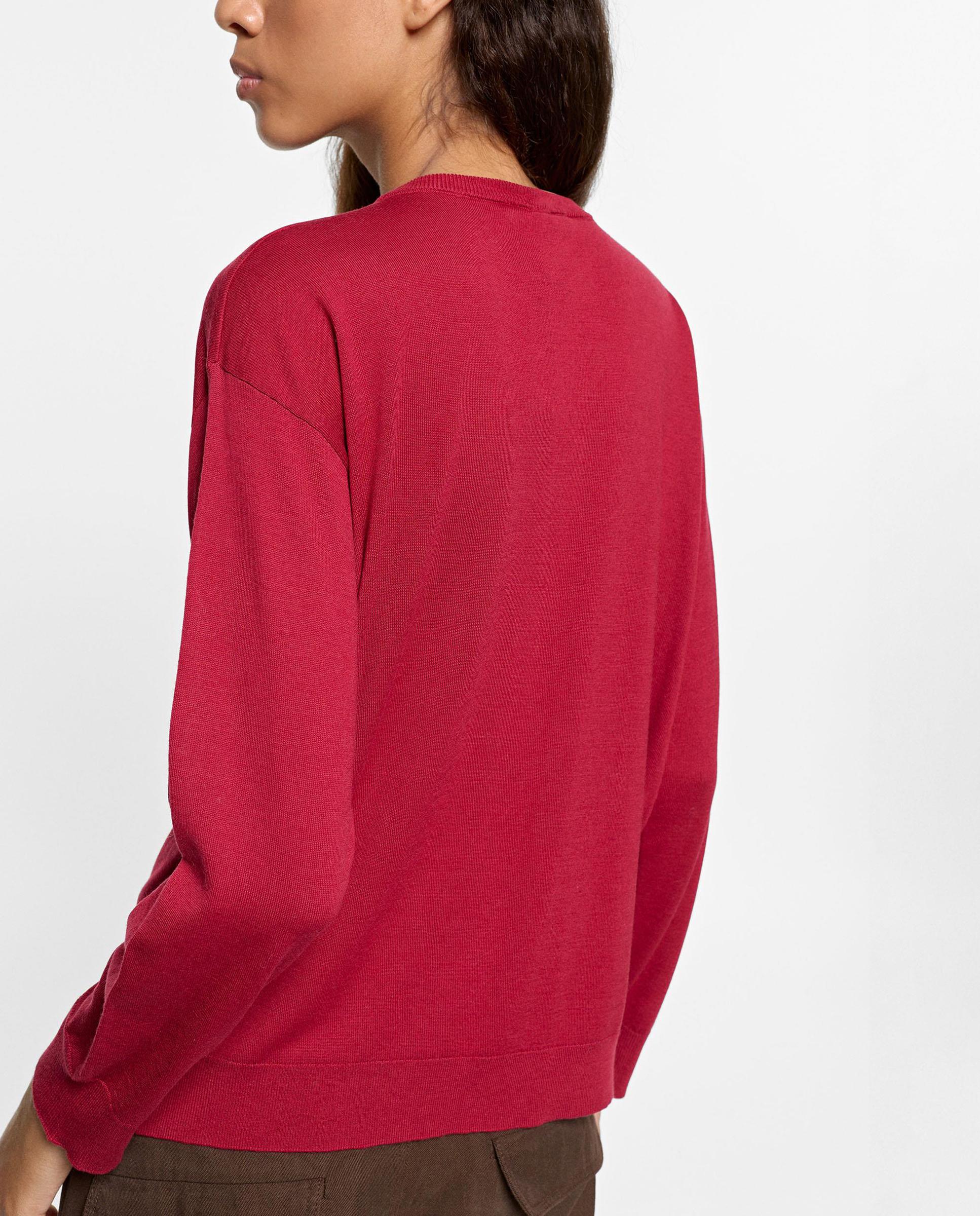 Jersey de mujer de punto de manga larga - Parfois - Rojo Rojo-4