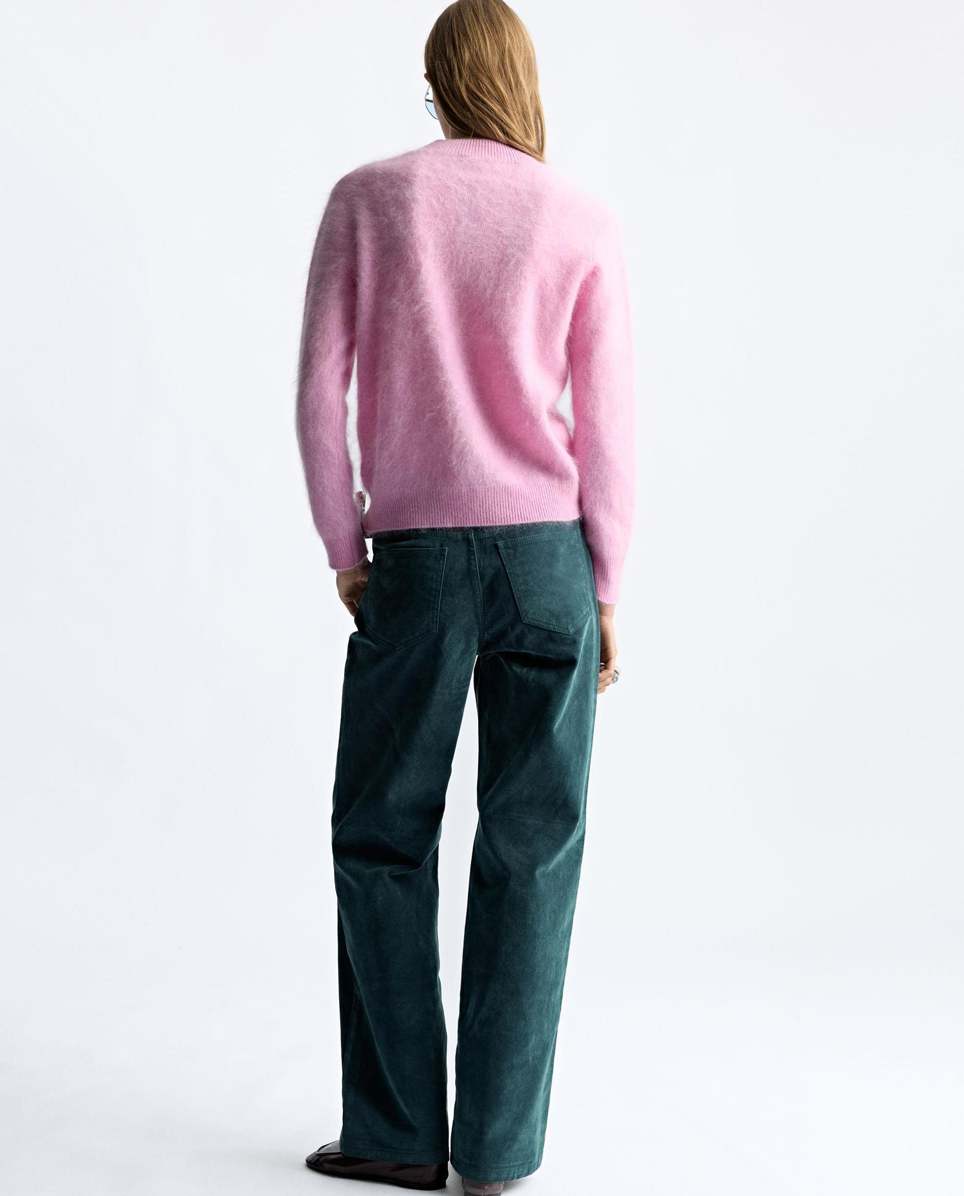 Vaqueros rectos de mujer 100% algodón en liso - Parfois - Verde Verde-4