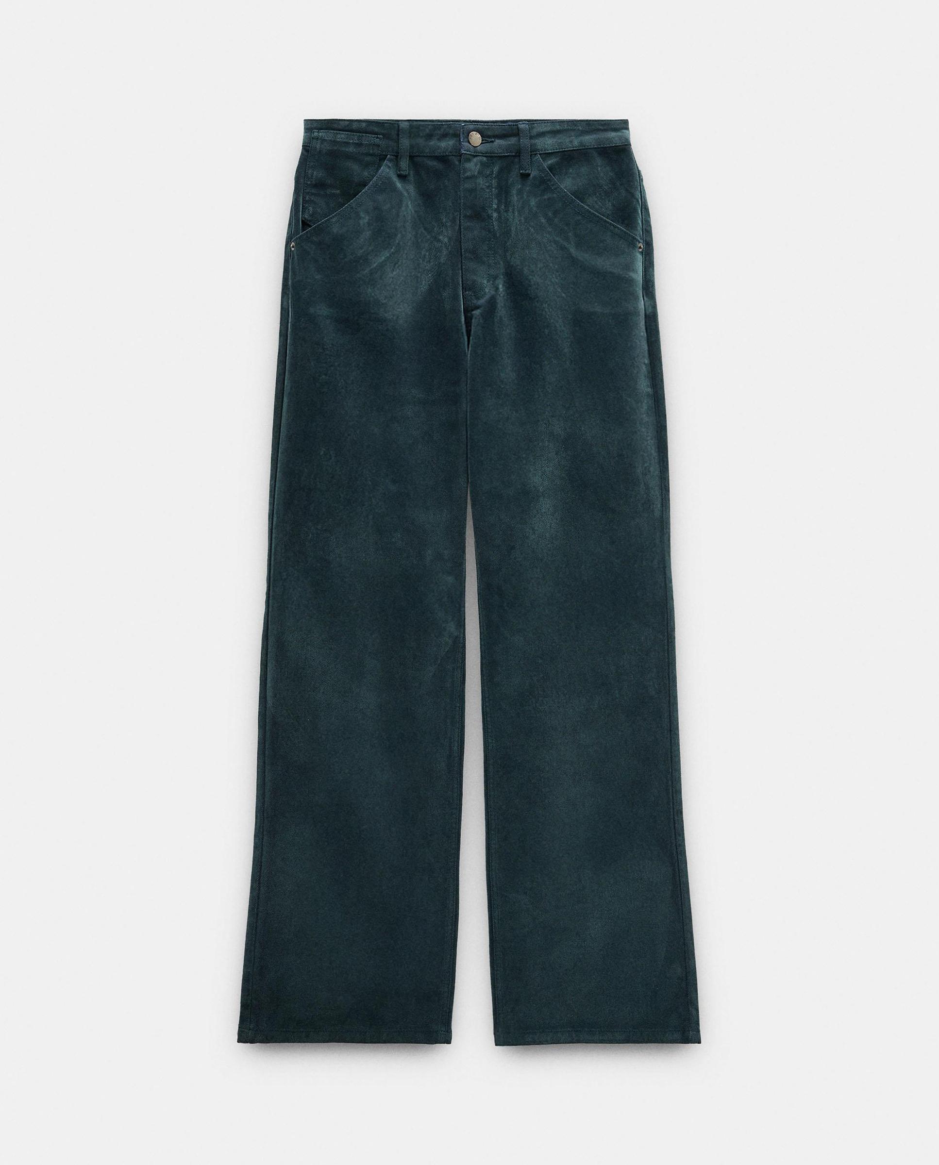 Vaqueros rectos de mujer 100% algodón en liso - Parfois - Verde Verde-7