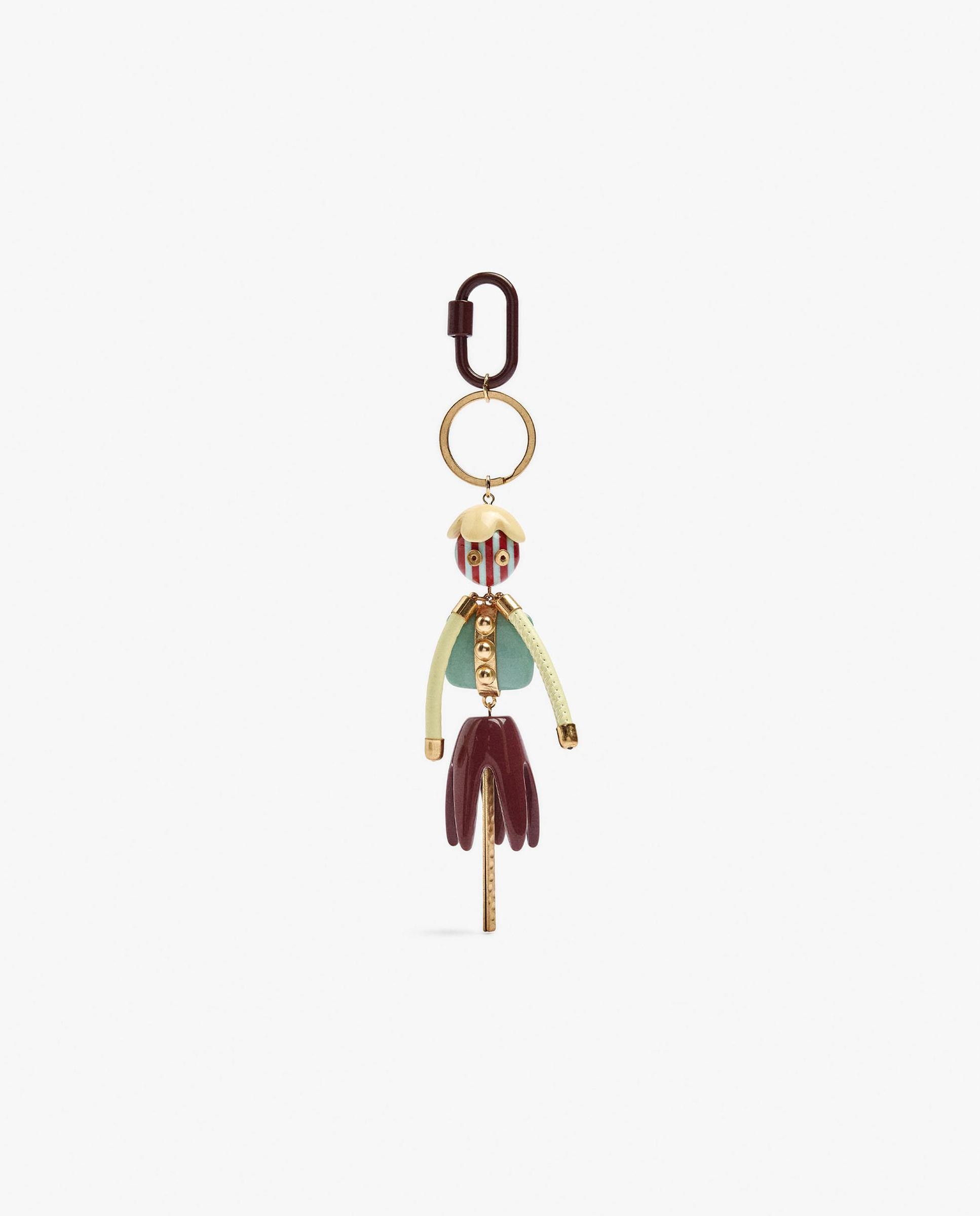 Llavero con charm de muñeco y cuentas decorativas - Parfois - Multicolor Multicolor-1