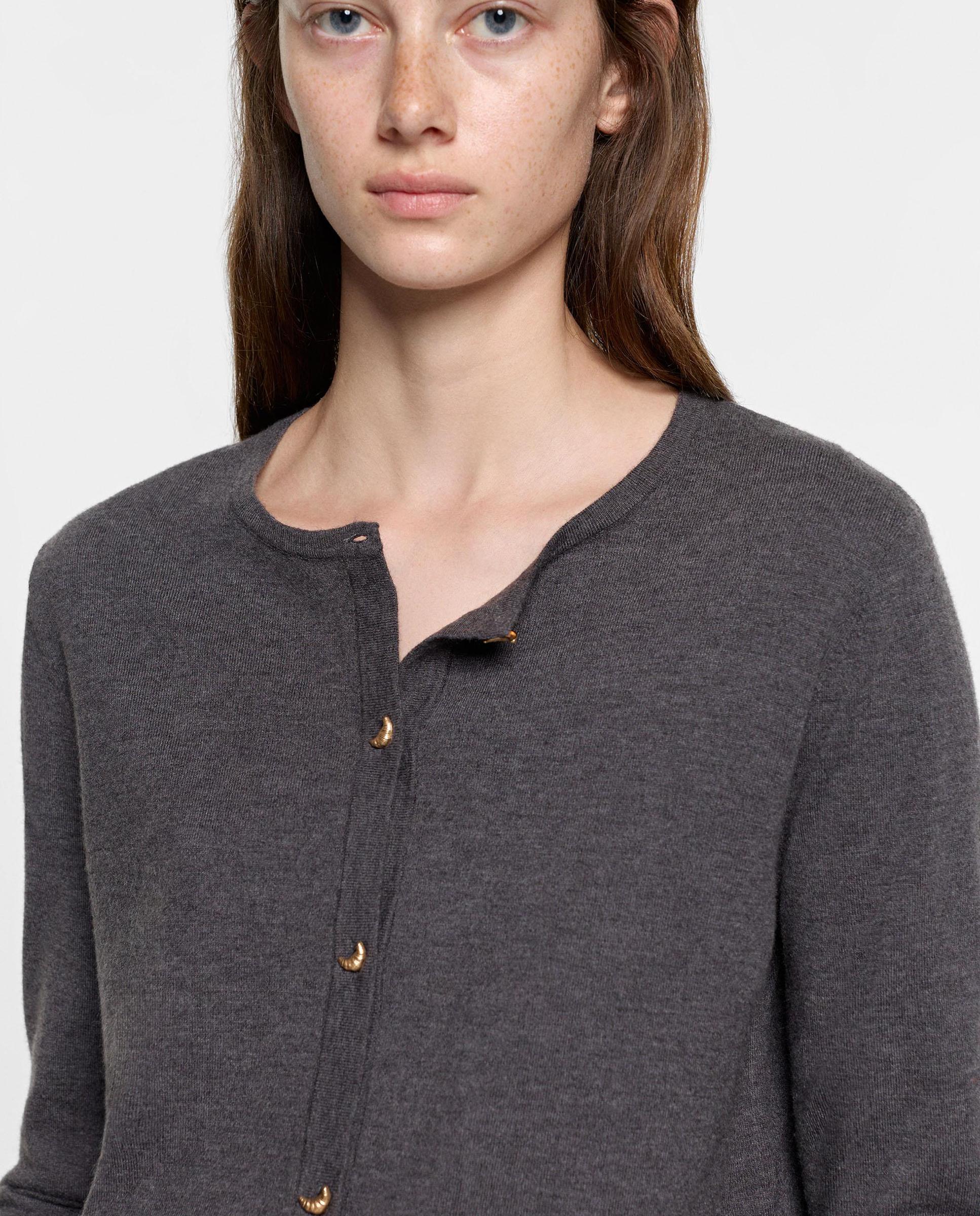 Cárdigan de mujer de punto con botones - Parfois - Gris Gris-1