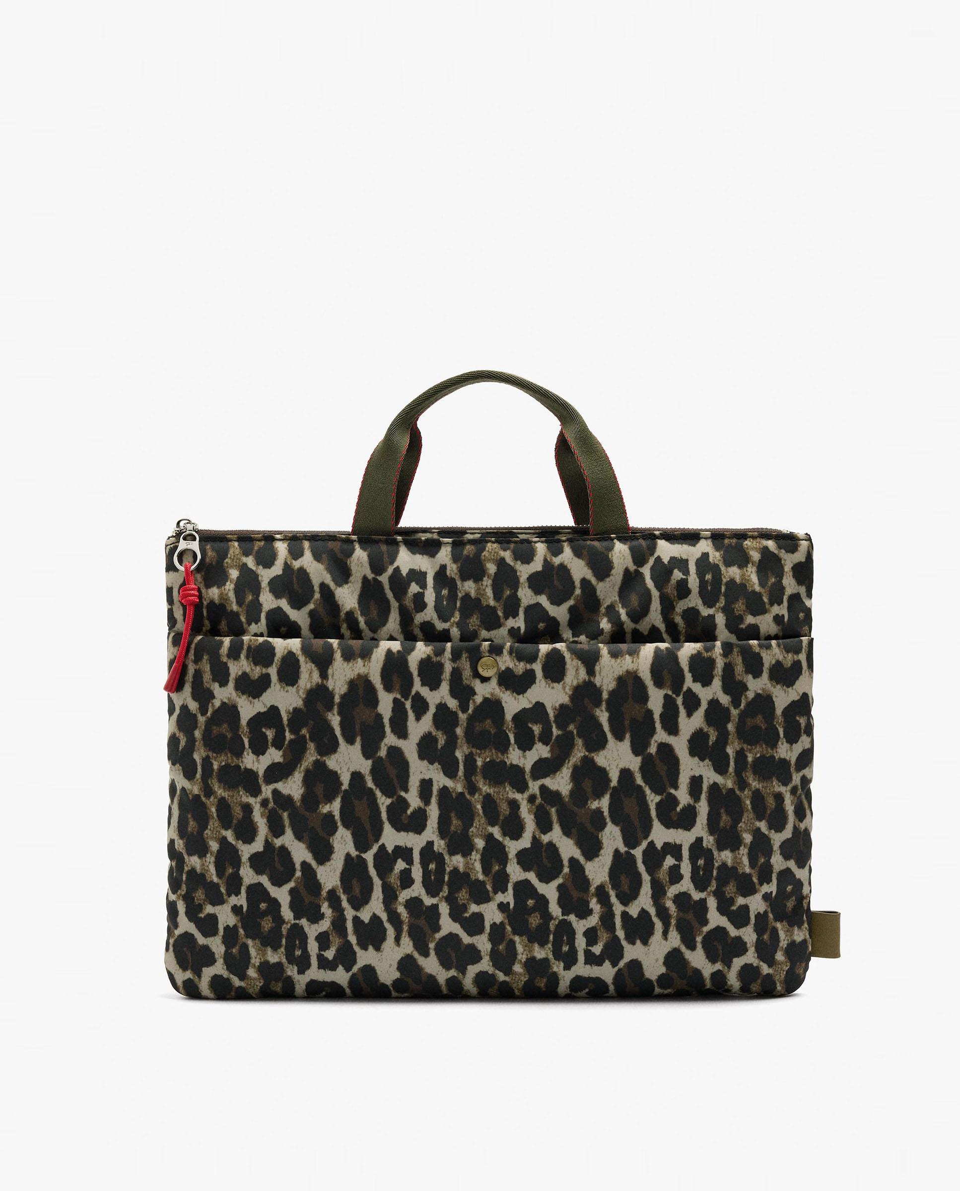 Imagen 1 de Portadocumentos de mujer con cierre de cremallera y estampado animal print Multicolor