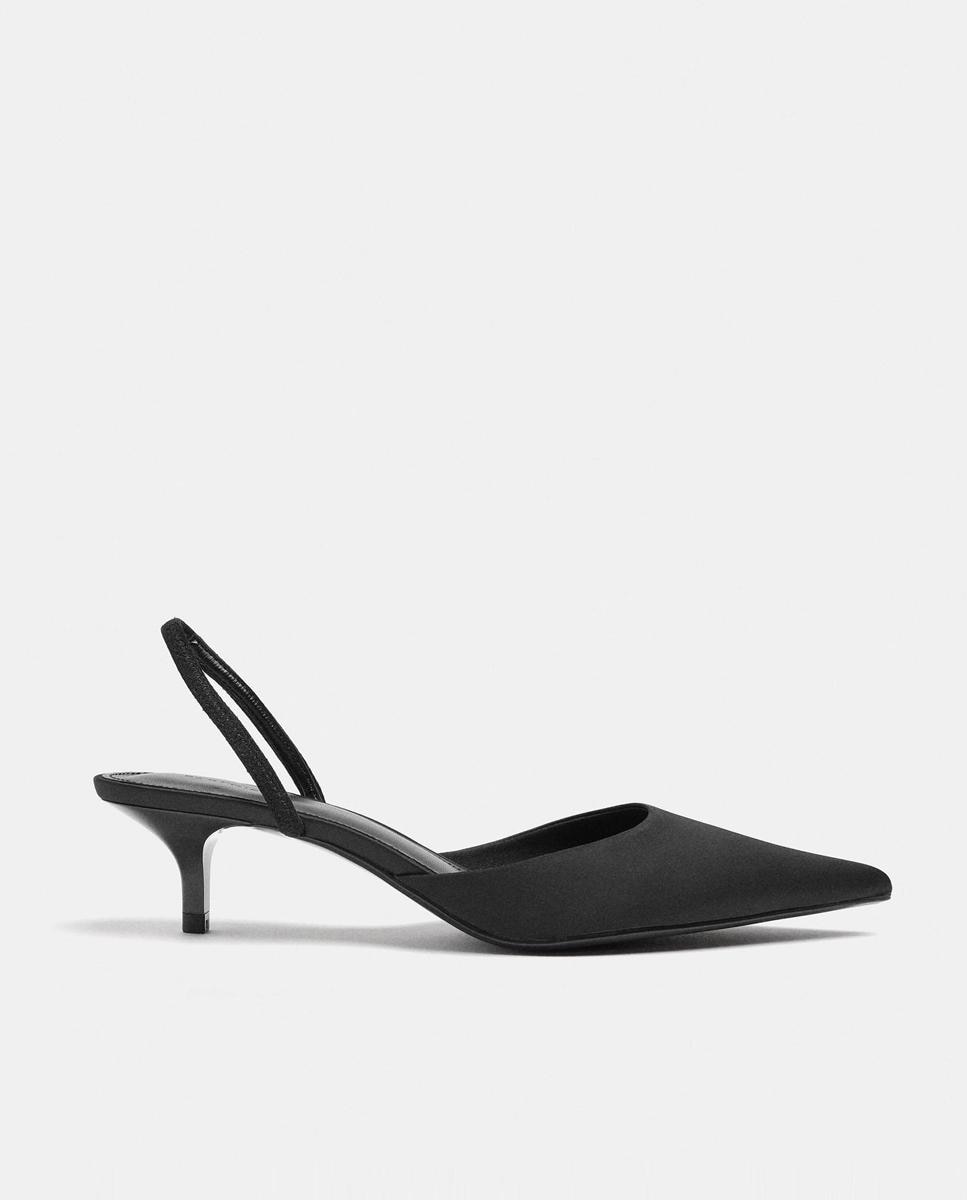 Zapatos de salón de mujer con tira elástica en liso - Parfois - Negro Negro-1