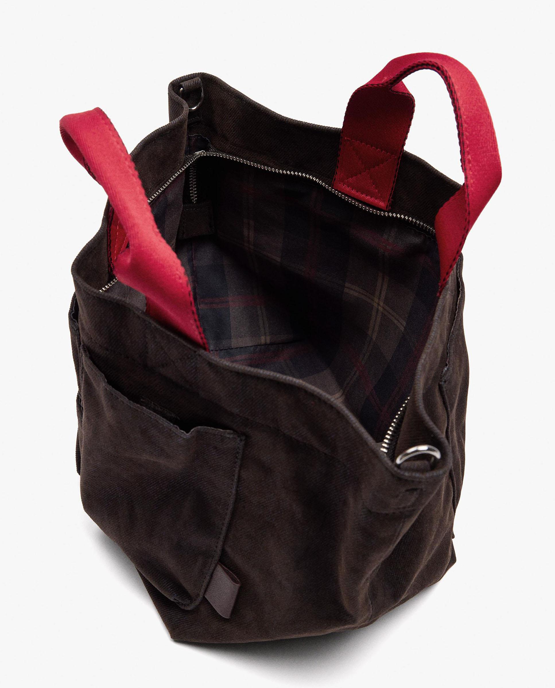 Bolso de mano multiposición mini convertible a bandolera con cierre de cremallera - Parfois - Marrón oscuro Marrón oscuro-4