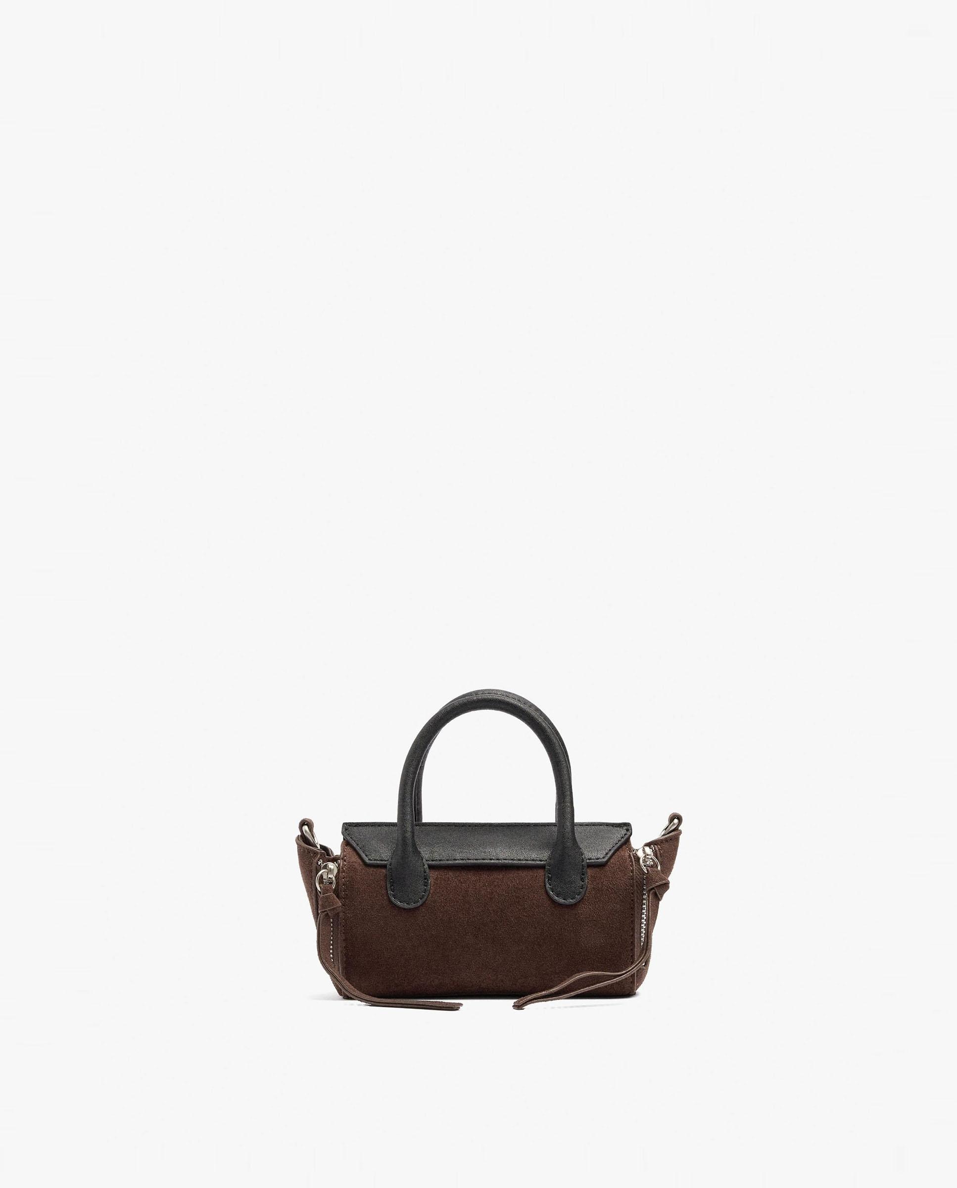 Bolso de mano multiposición mini convertible a bandolera con cierre de cremallera - Parfois - Marrón oscuro Marrón oscuro-1