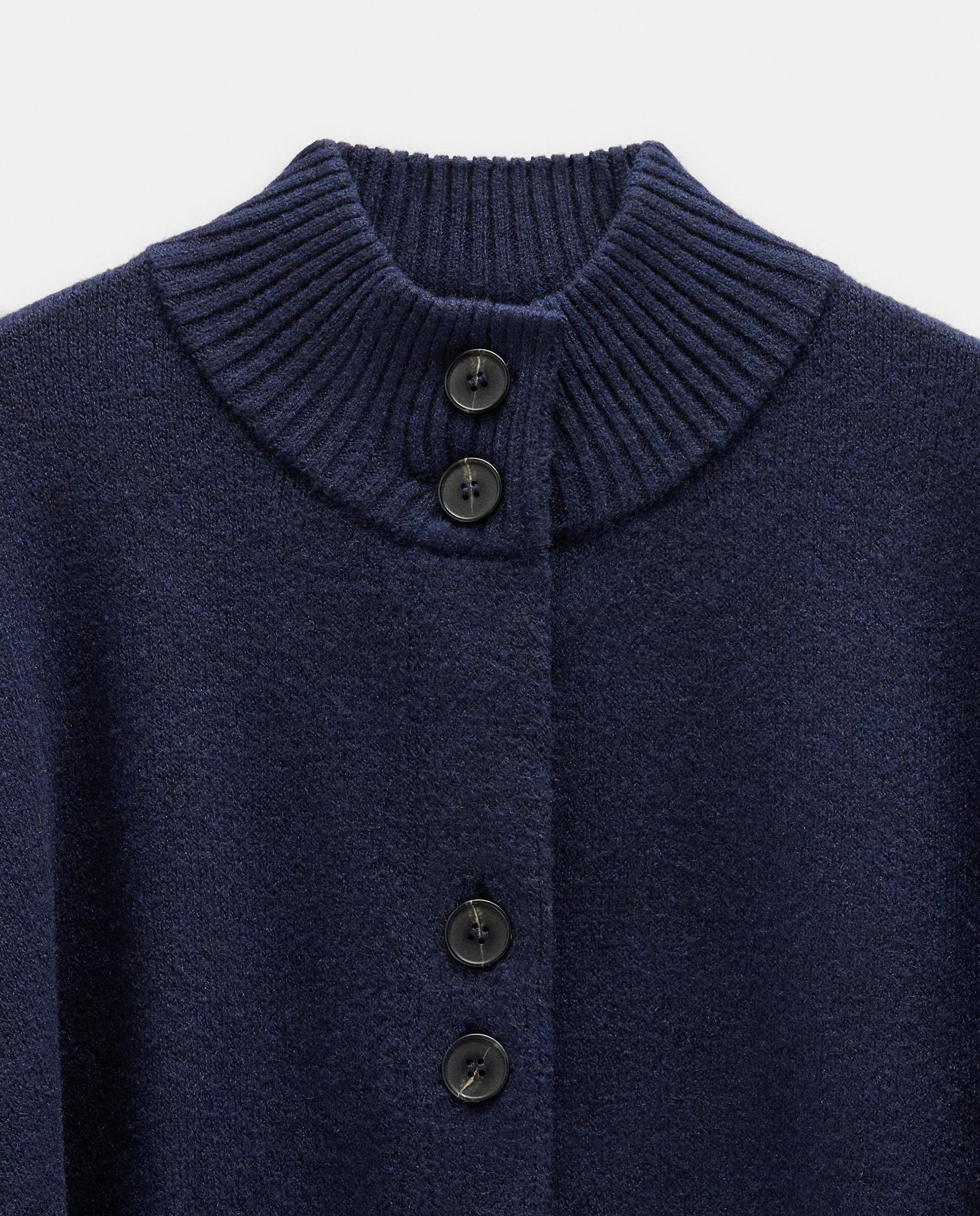 Capa de mujer estilo poncho con botones en liso - Parfois - Azul marino Azul marino-6