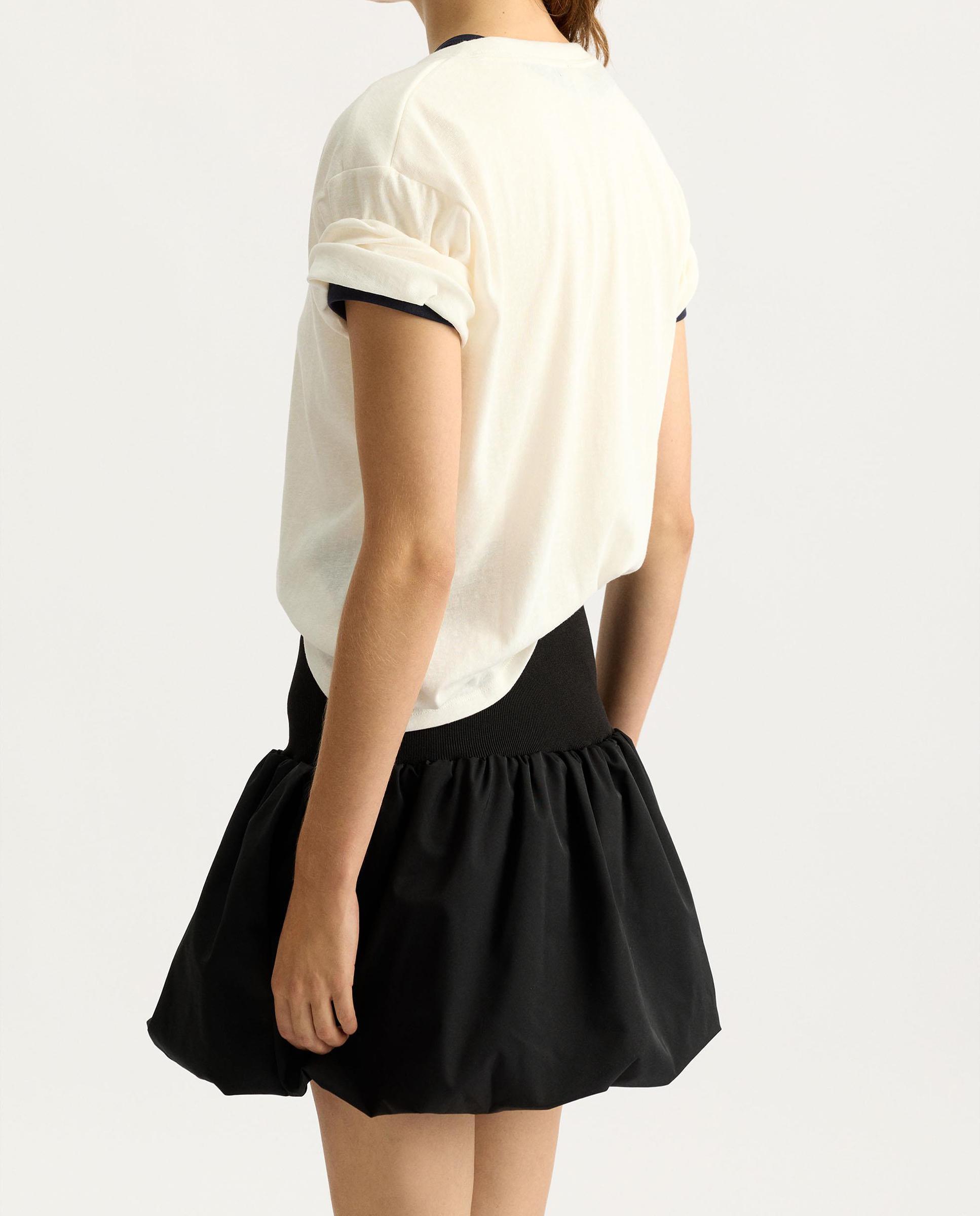 Falda corta abombachada en liso - Parfois - Negro Negro-3