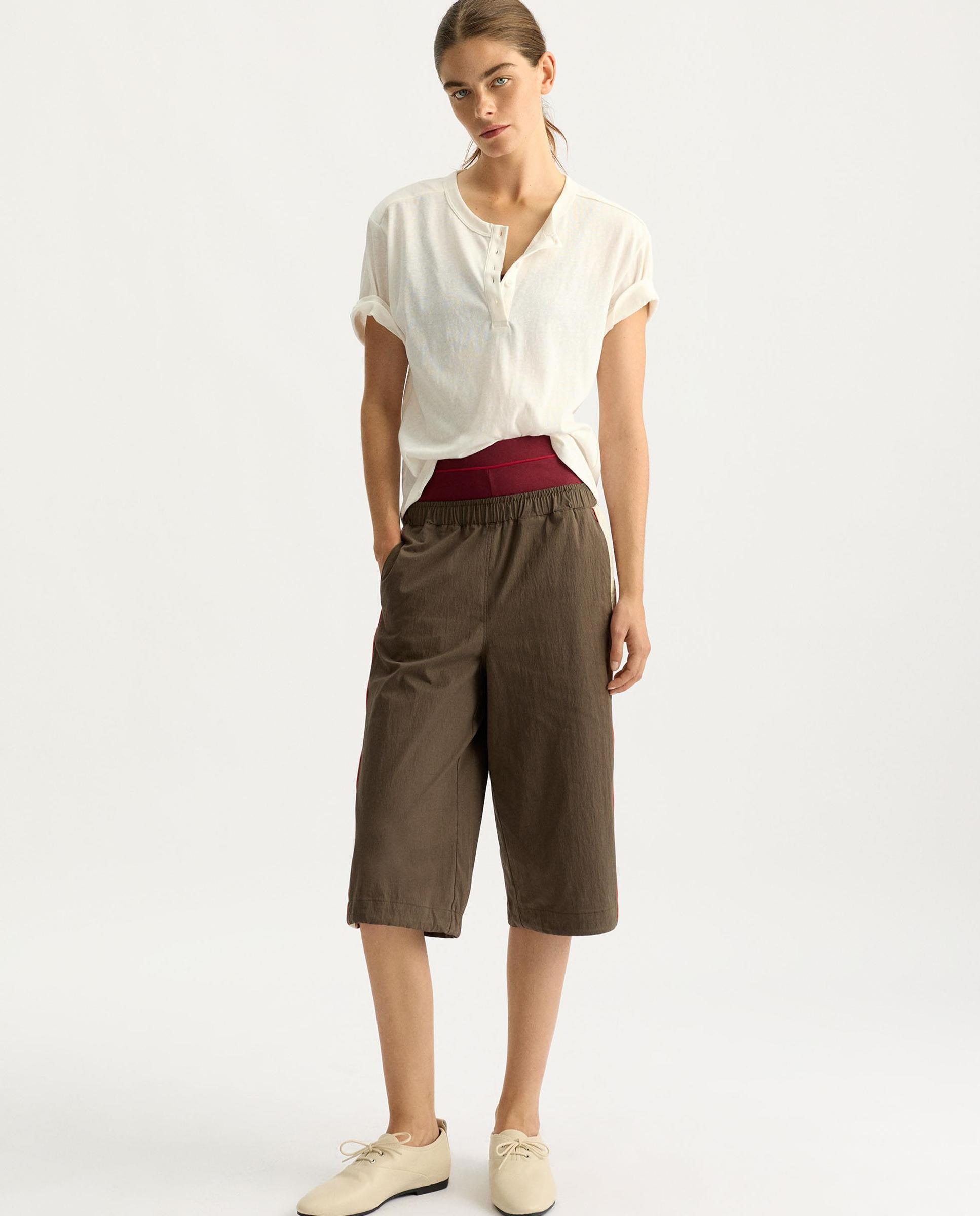 Bermudas de mujer estilo deportivas en liso - Parfois - Verde Verde-5