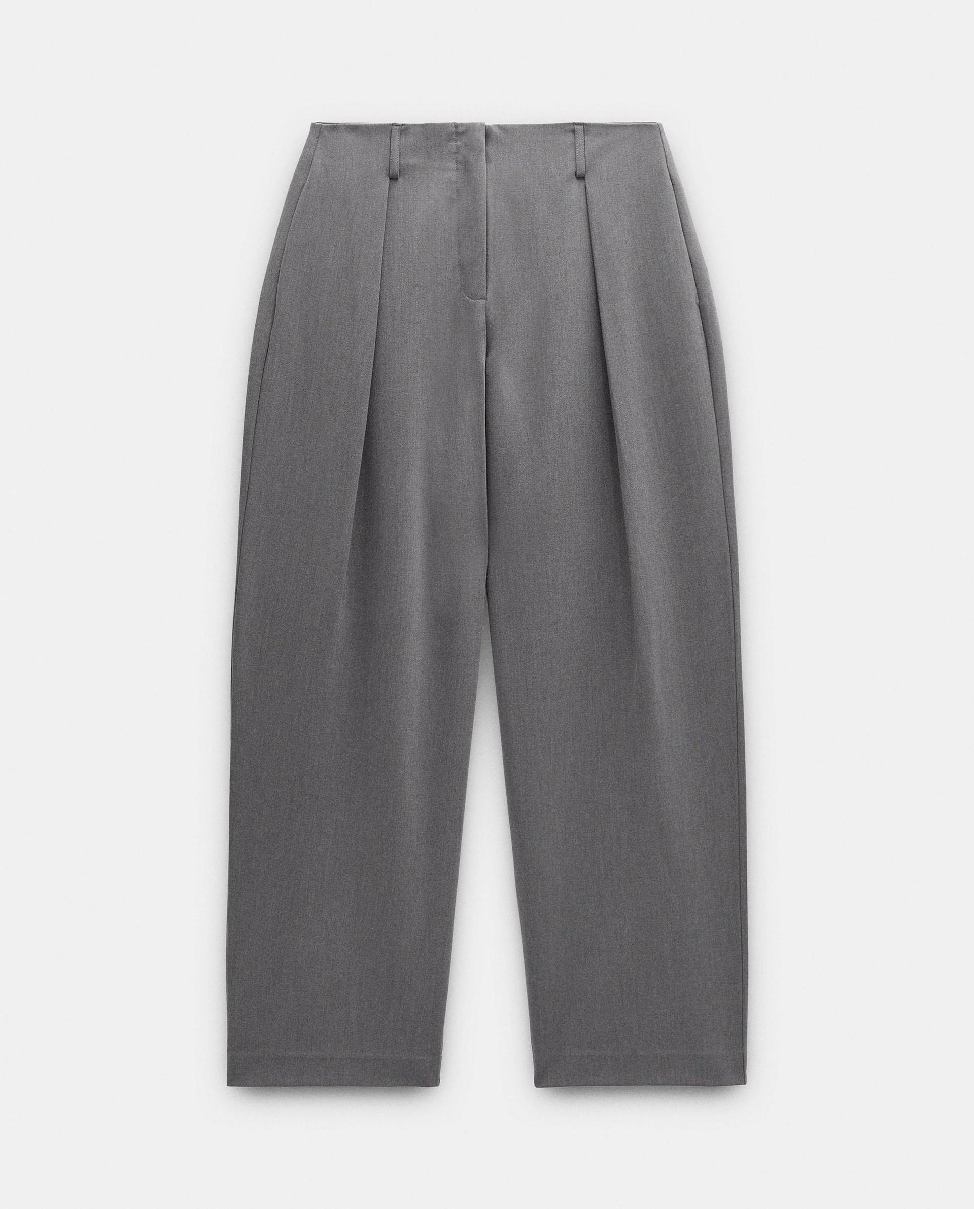 Pantalones rectos de mujer con cremallera oculta en liso - Parfois - Gris Gris-8