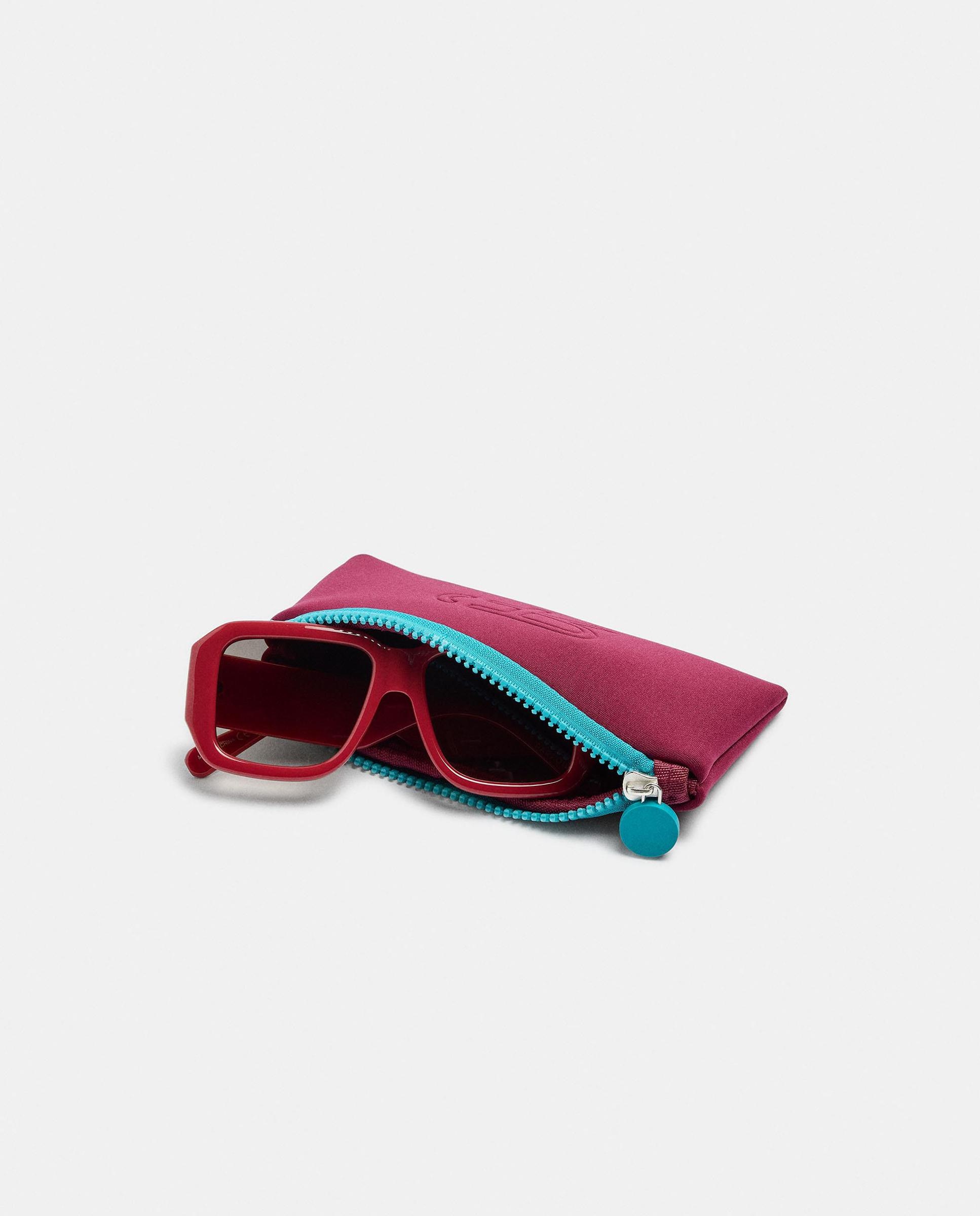 Gafas de sol de mujer con protección uv y forma rectangular en liso - Parfois - Rojo Rojo-4