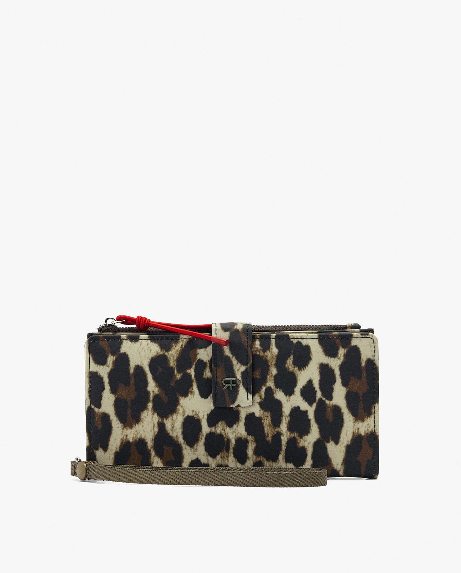 Monedero de mujer grande con cierre de cremallera y estampado animal print - Parfois - Multicolor Multicolor-1