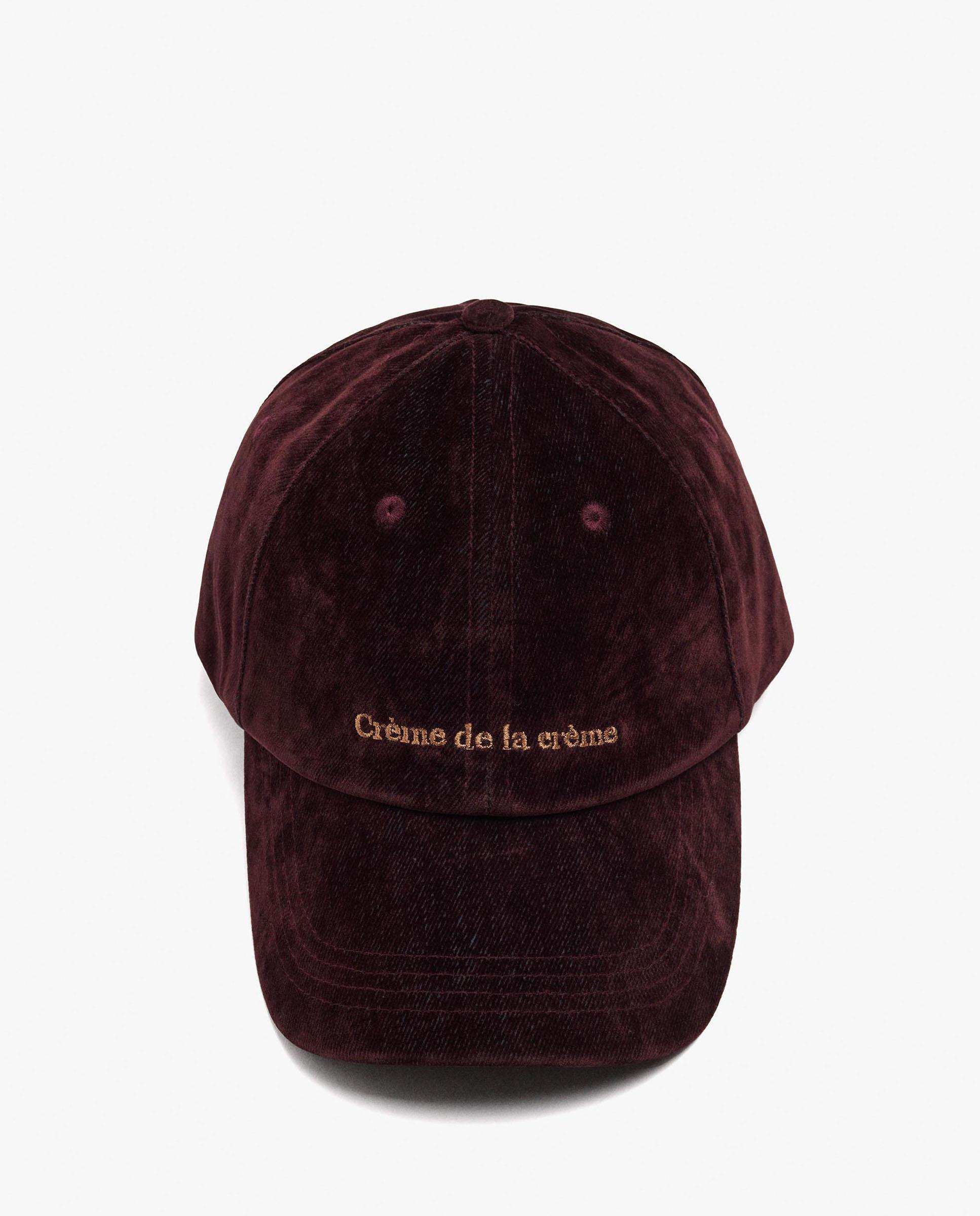 Gorra de mujer con pespuntes y lettering frontal - Parfois - Burdeos Burdeos-4
