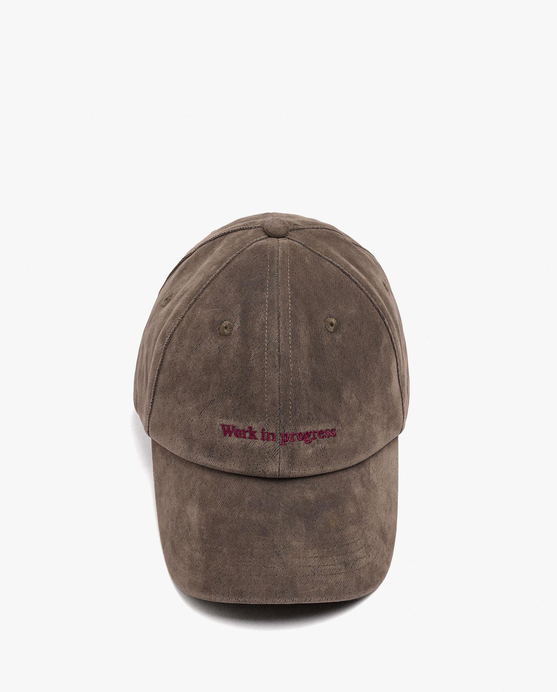 Gorra de mujer con pespuntes y lettering frontal - Parfois - Kaki Kaki-4