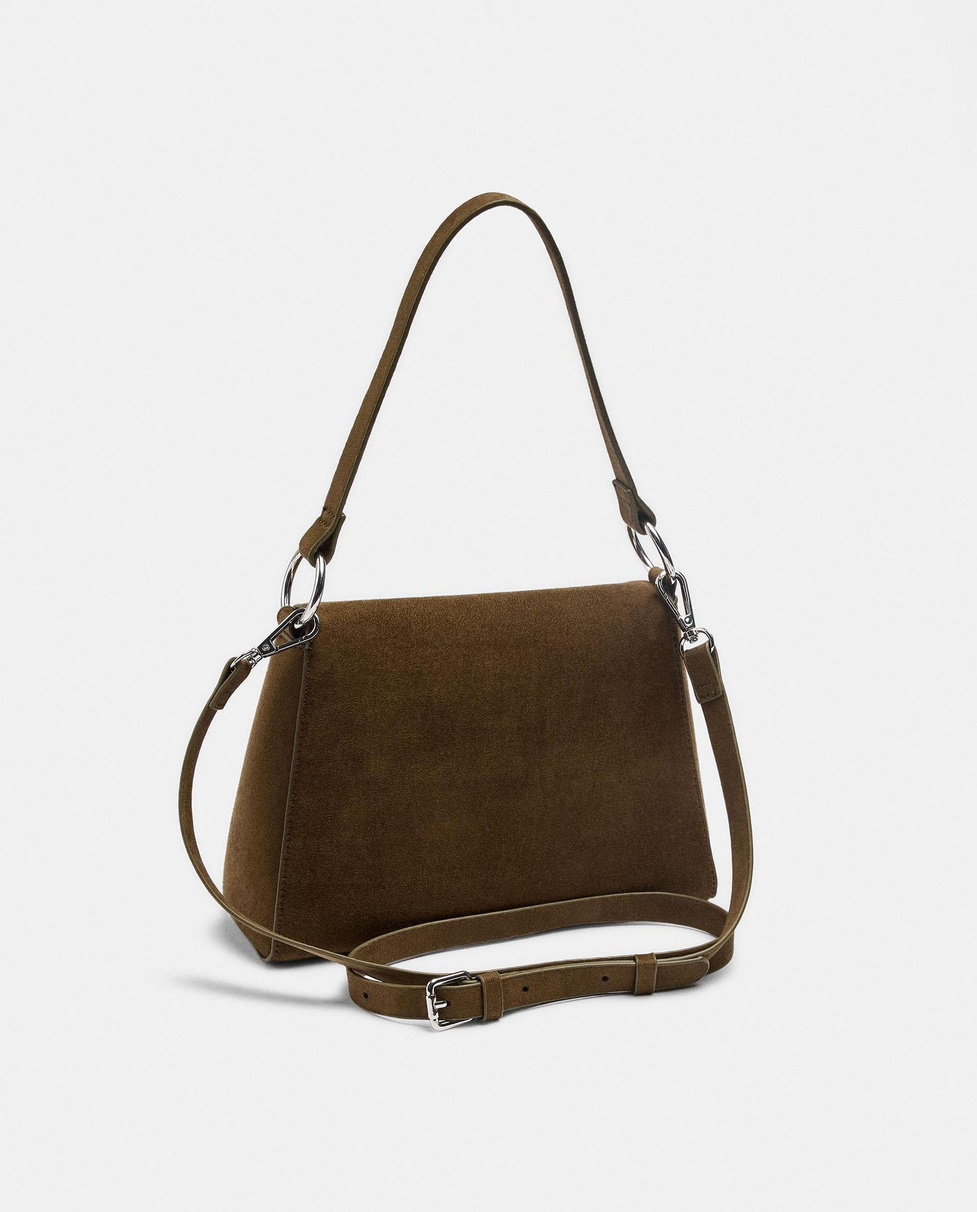 Bolso de mano estilo tote con tachuelas y cierre imantado - Parfois - Kaki Kaki-2
