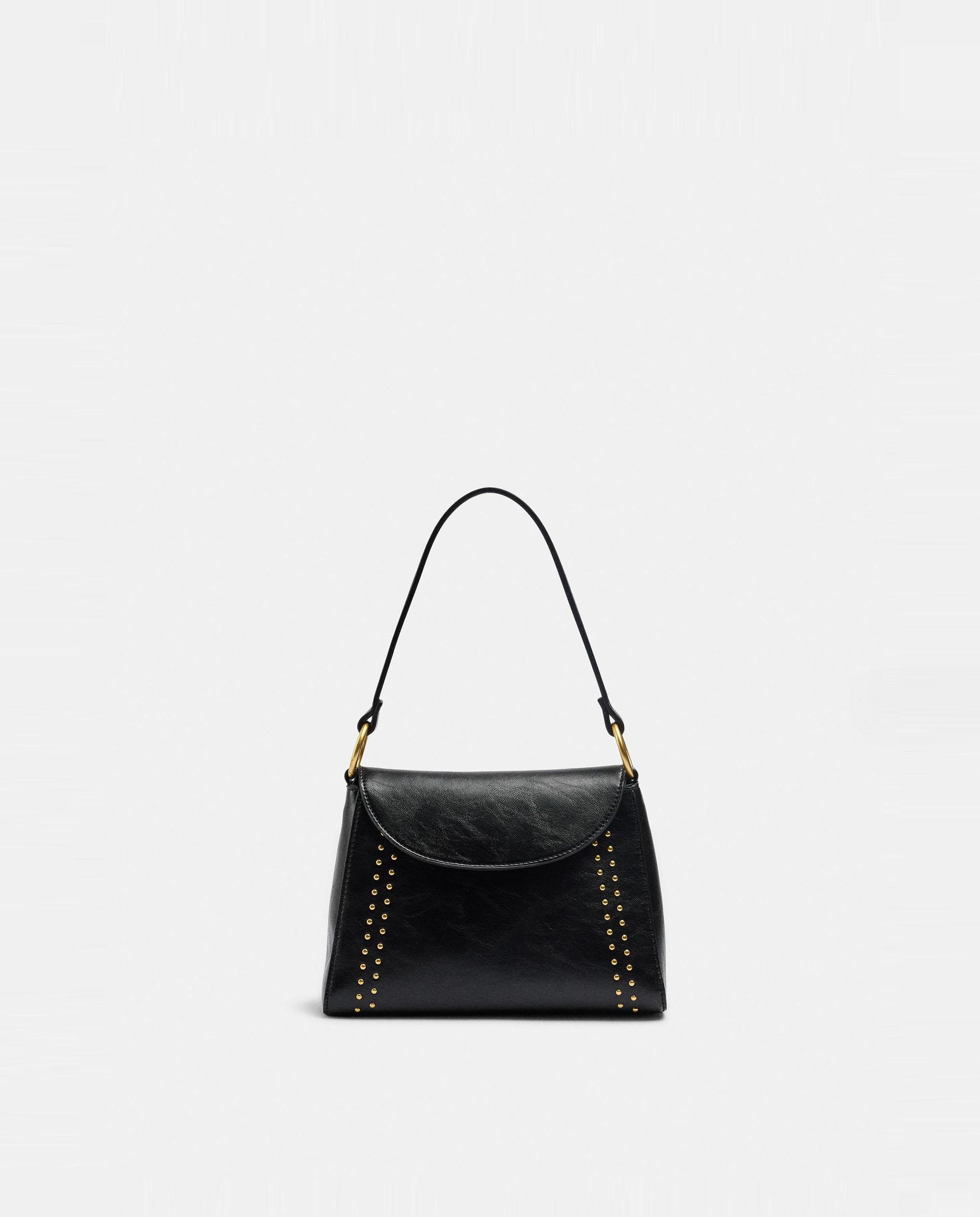 Bolso de mano estilo tote con tachuelas y cierre imantado - Parfois - Negro Negro-1