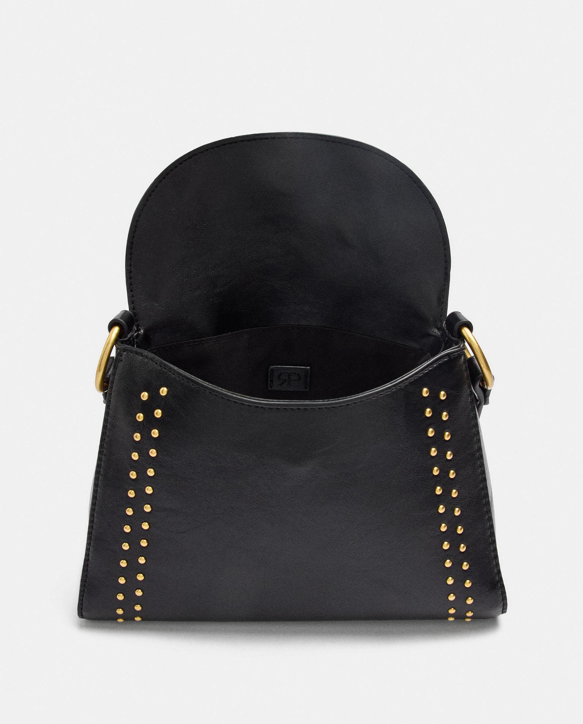 Bolso de mano estilo tote con tachuelas y cierre imantado - Parfois - Negro Negro-4