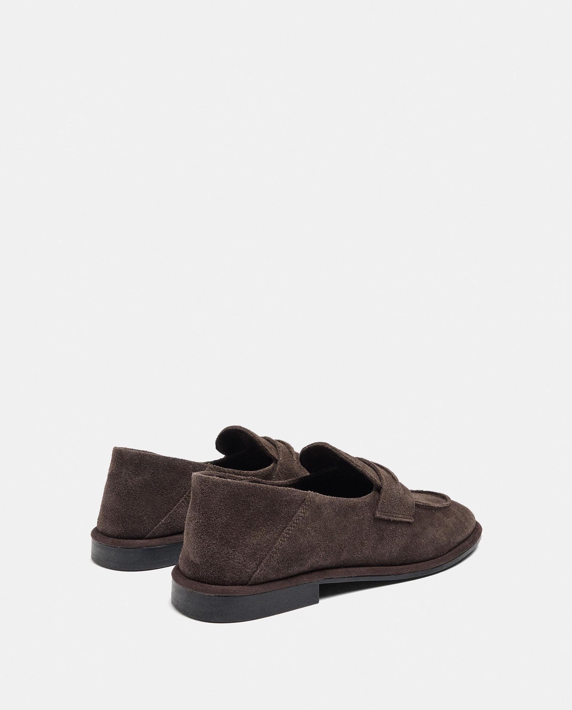 Mocasines planos de mujer 100% piel en liso - Parfois - Marrón oscuro Marrón oscuro-4