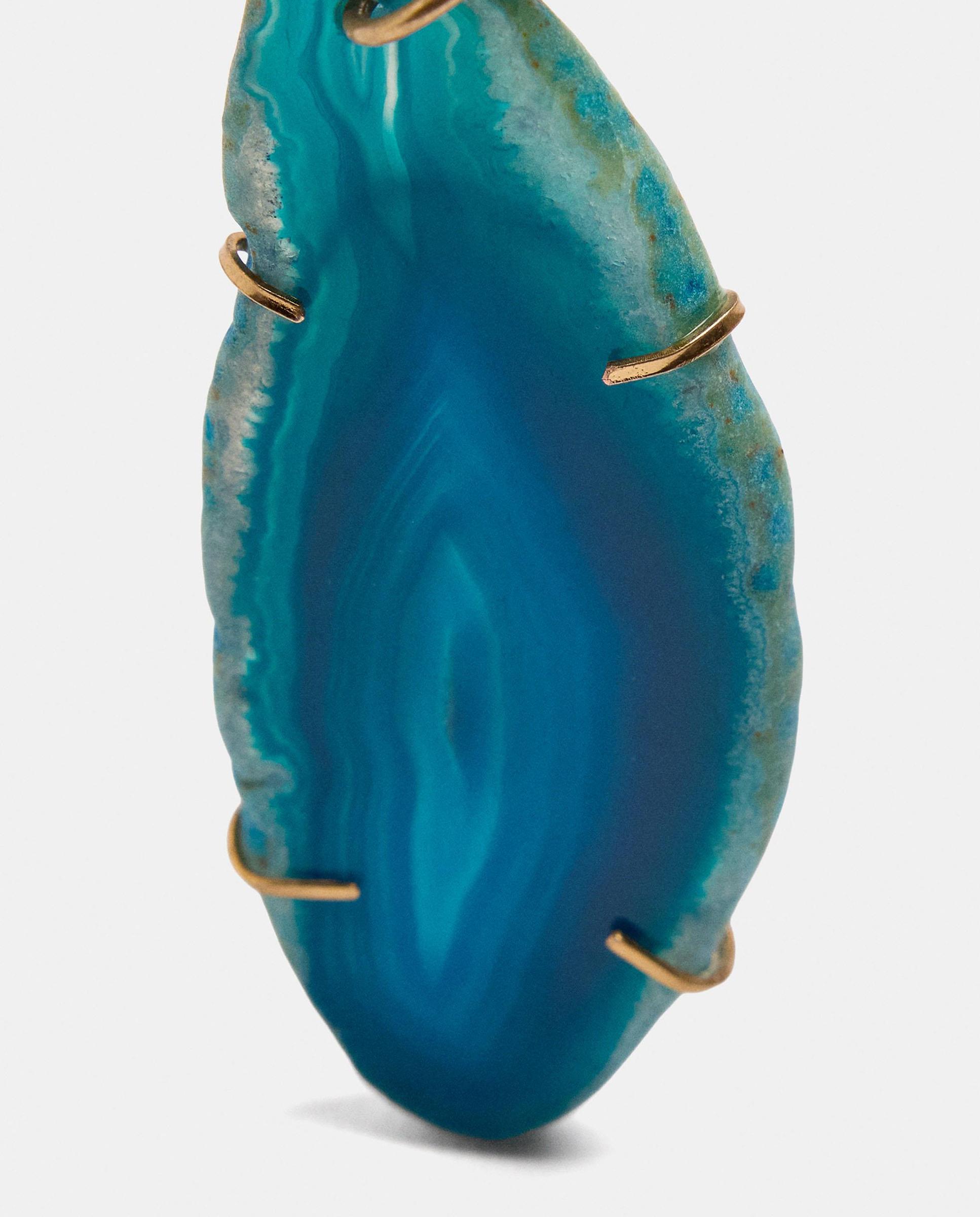 Imagen 2 de Pendientes con piedras decorativas irregulares - Parfois - Azul Azul