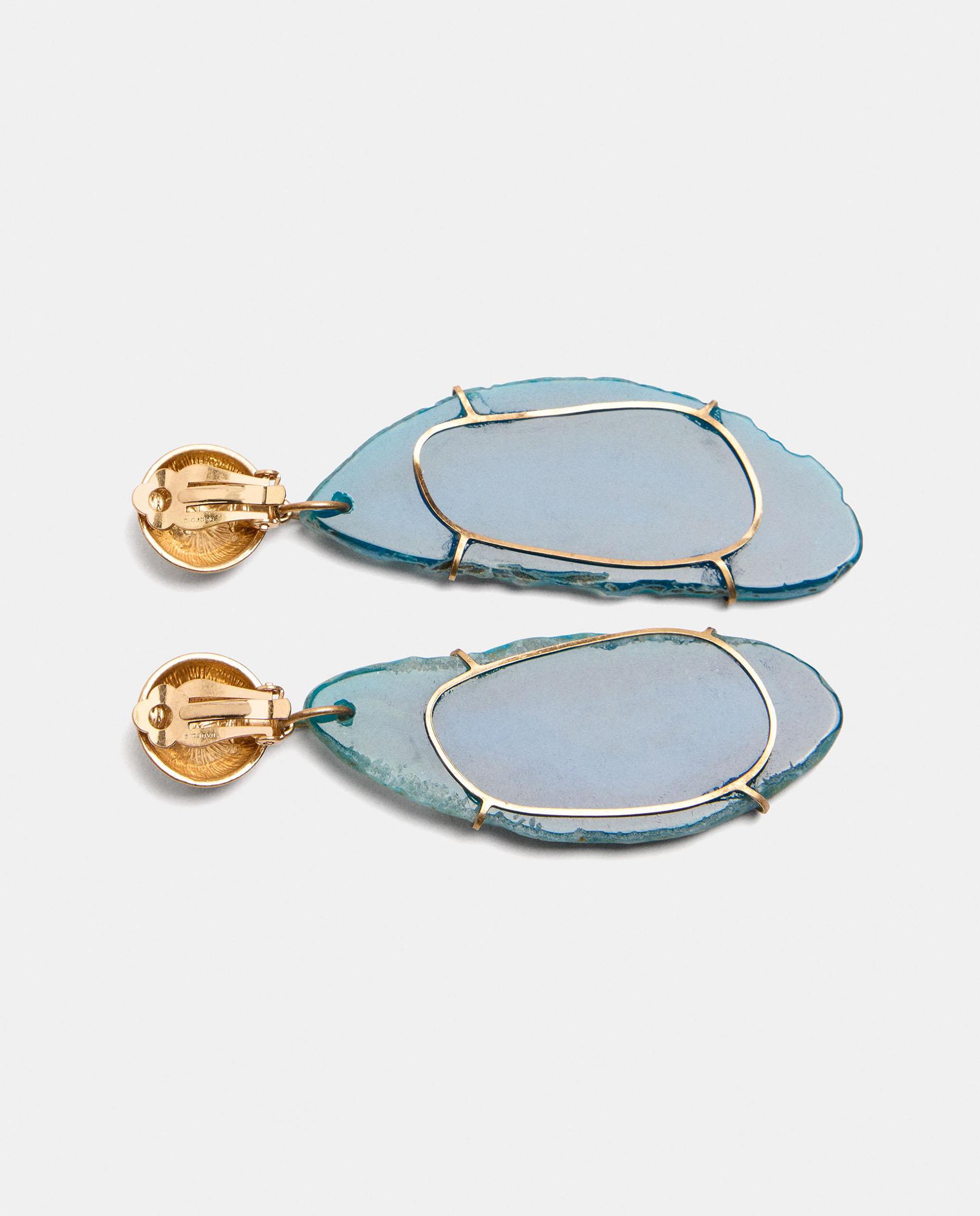Imagen 3 de Pendientes con piedras decorativas irregulares - Parfois - Azul Azul