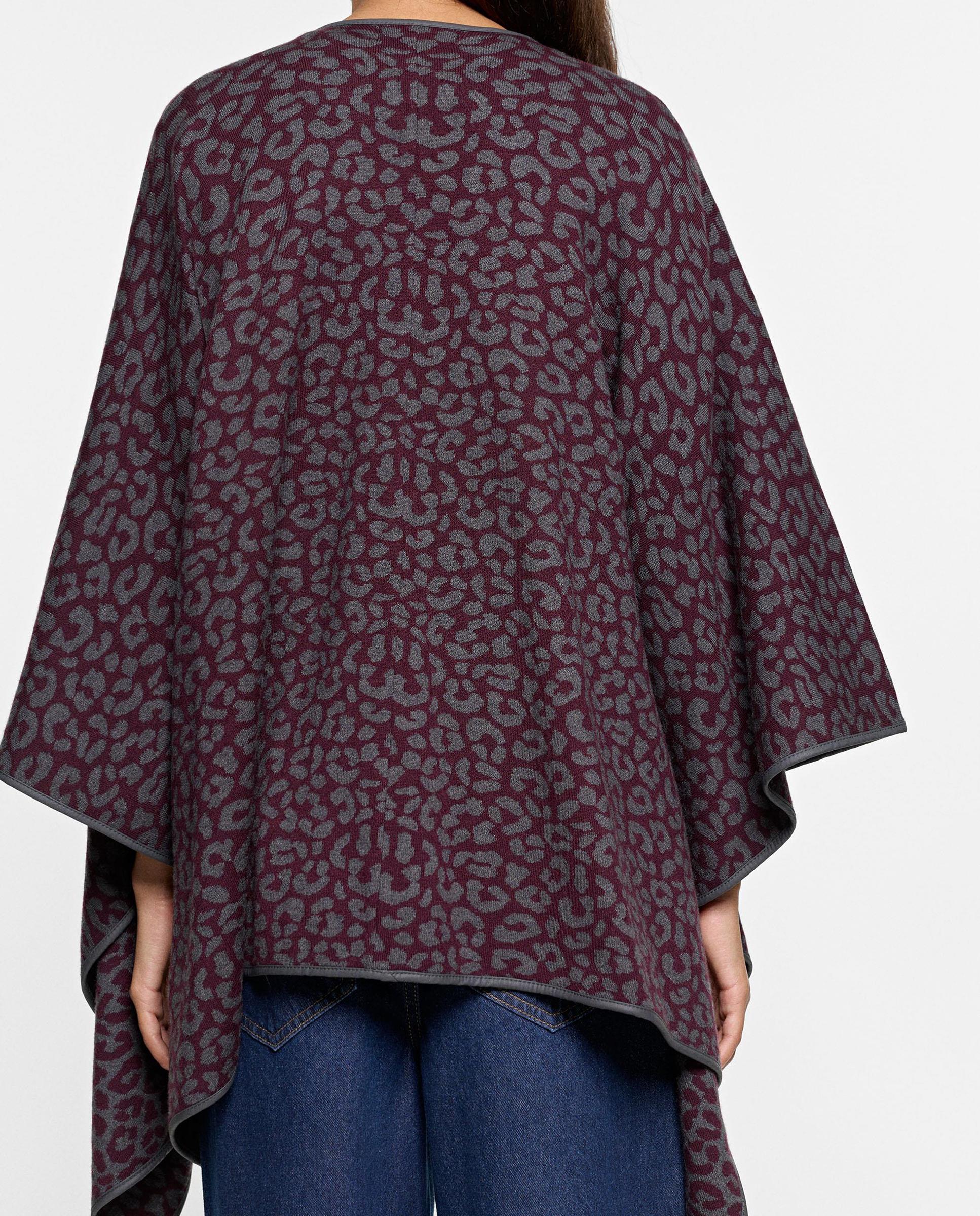 Poncho de mujer de punto con estampado animal print - Parfois - Multicolor Multicolor-4