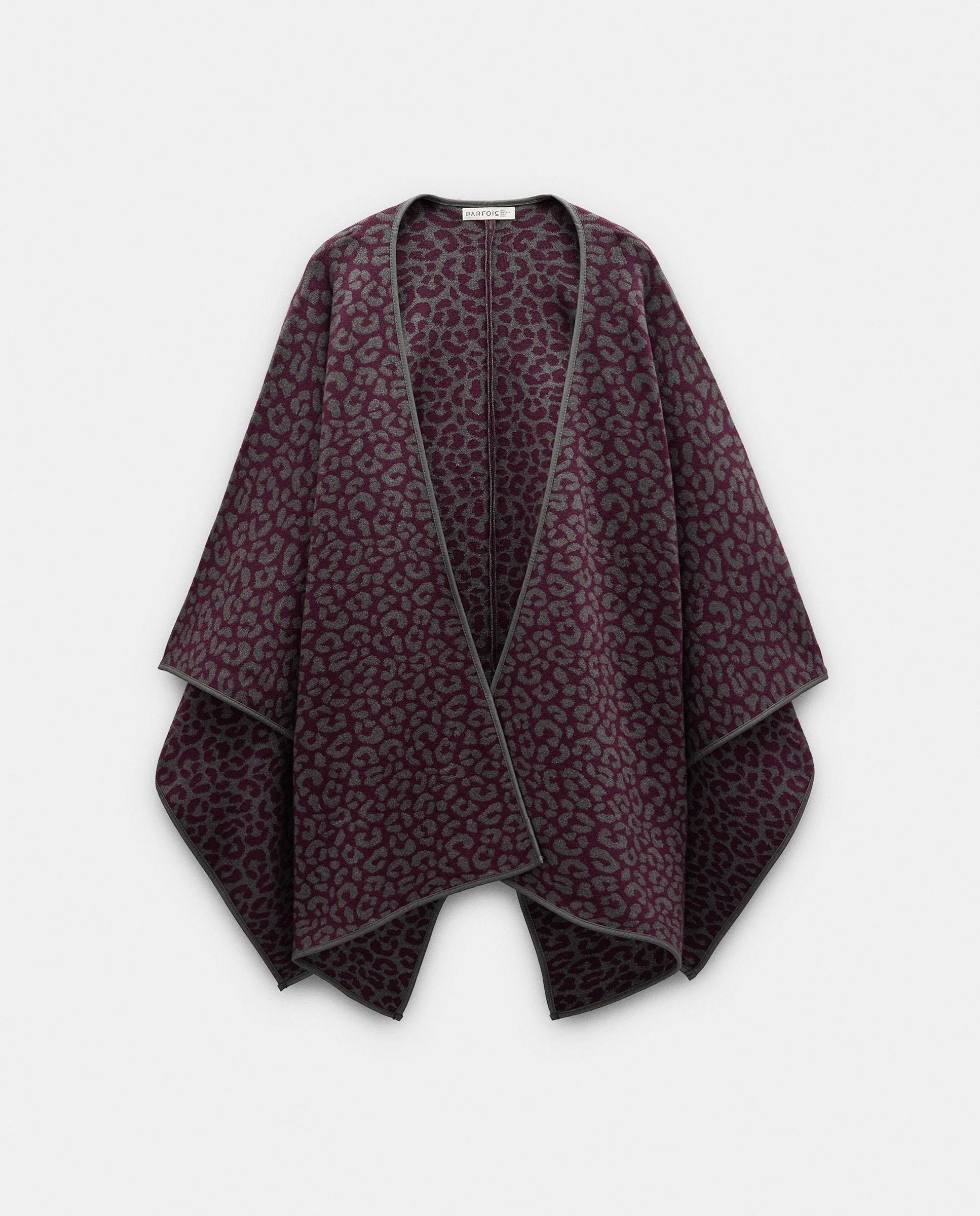 Poncho de mujer de punto con estampado animal print - Parfois - Multicolor Multicolor-6
