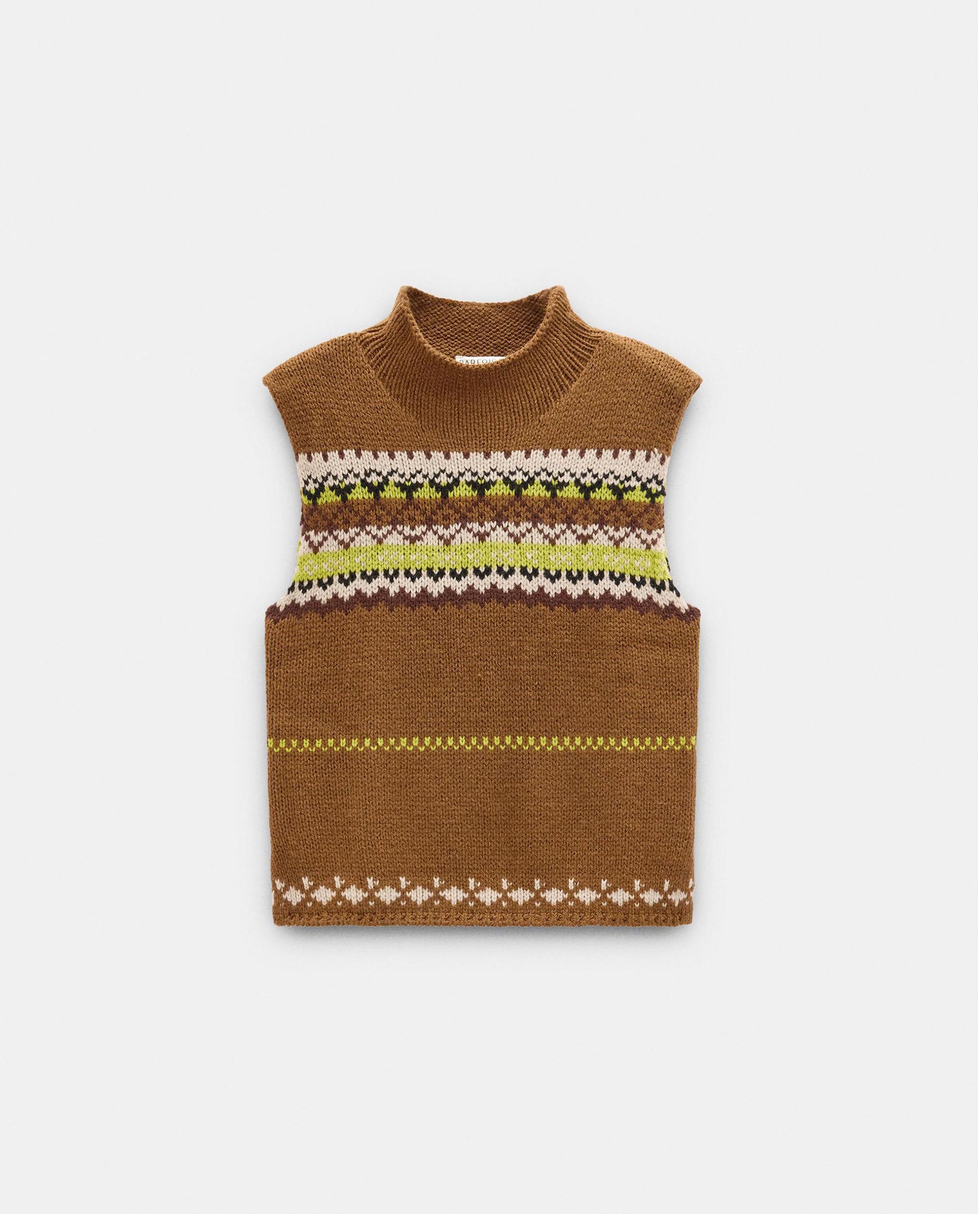Imagen 6 de Chaleco de mujer de punto con estampado jacquard - Parfois - Multicolor Multicolor