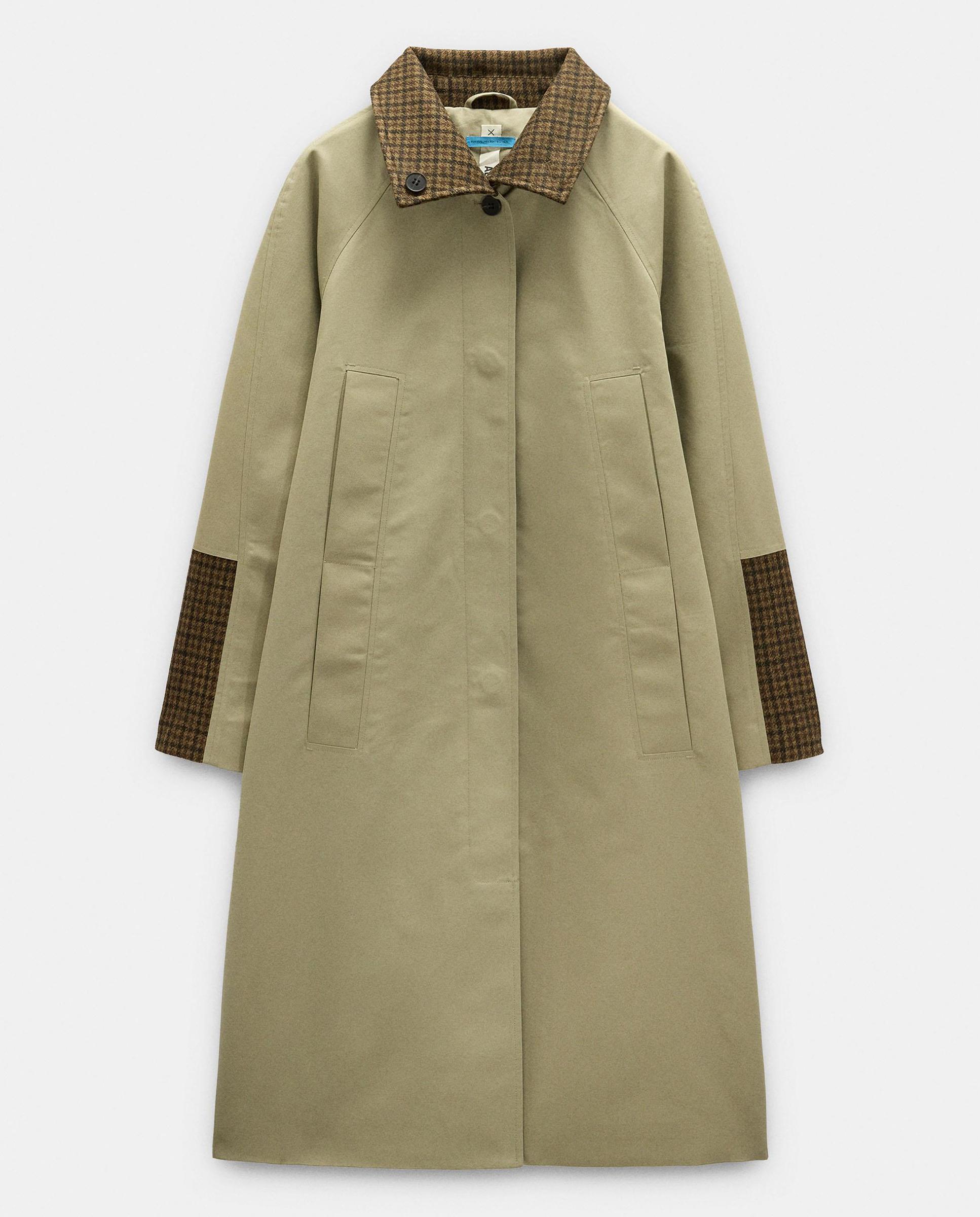 Gabardina de mujer larga con detalles a contraste - Parfois - Camel Camel-7