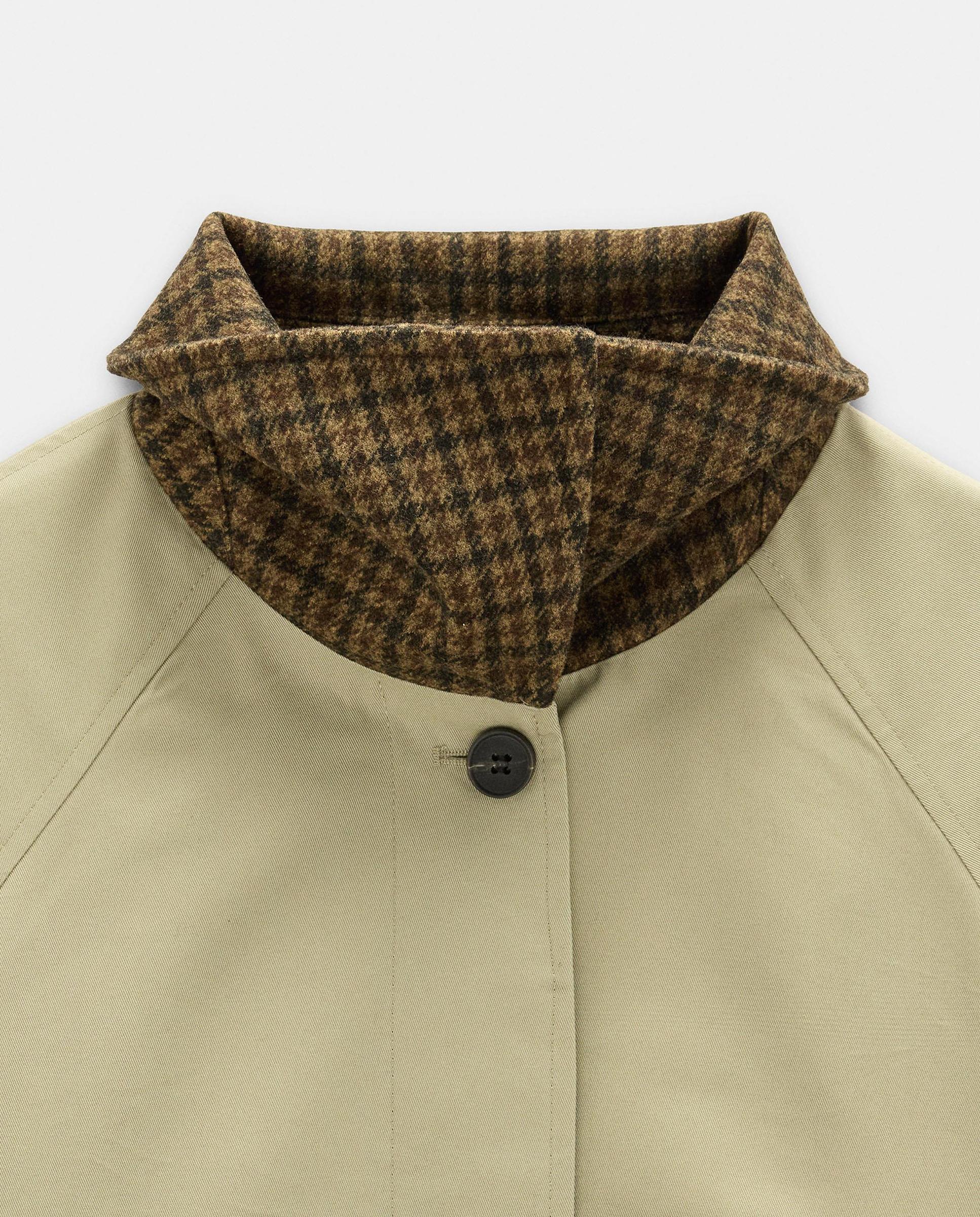 Gabardina de mujer larga con detalles a contraste - Parfois - Camel Camel-8