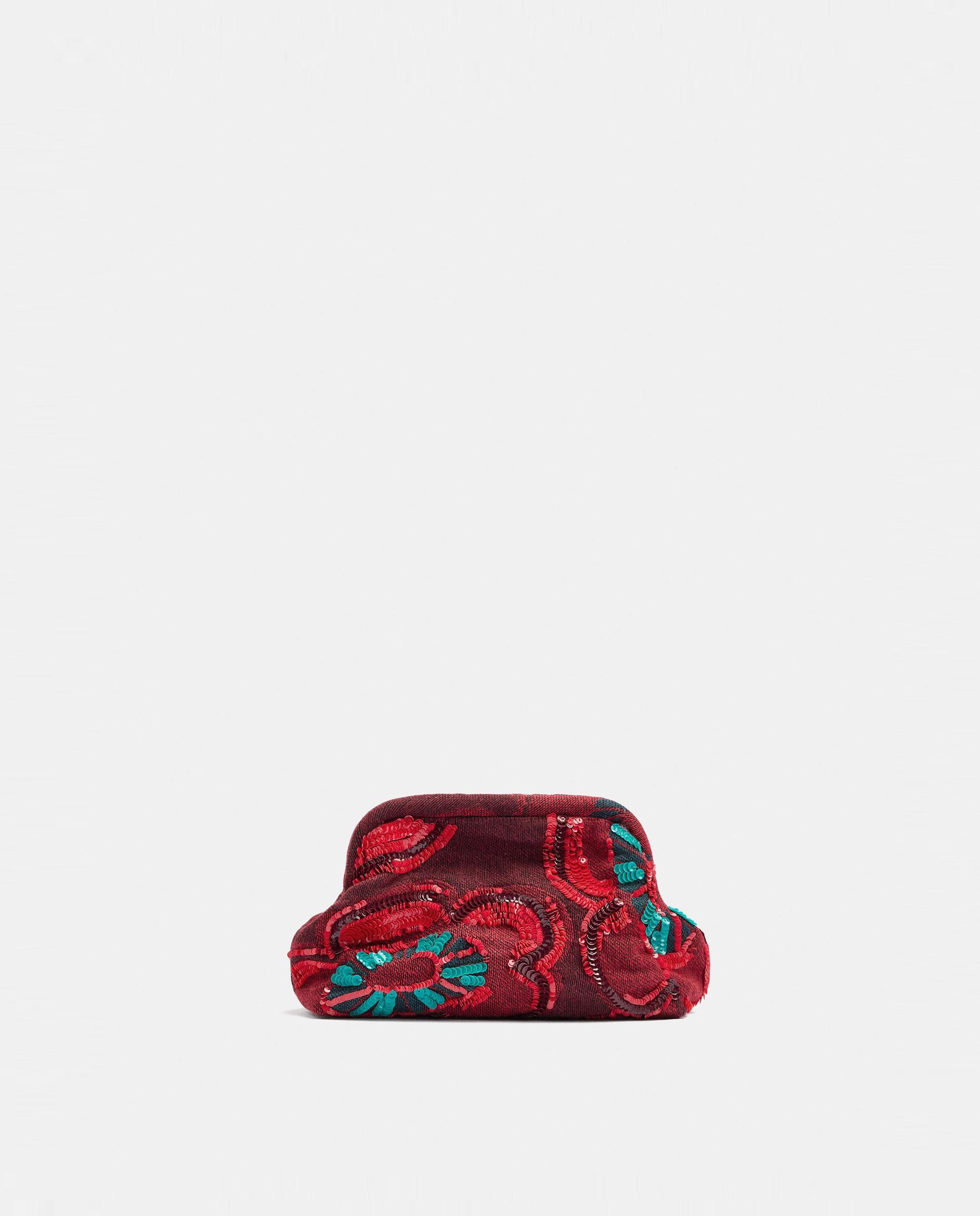 Bolso de fiesta convertible a bandolera con lentejuelas y estampado floral - Parfois - Multicolor Multicolor-1
