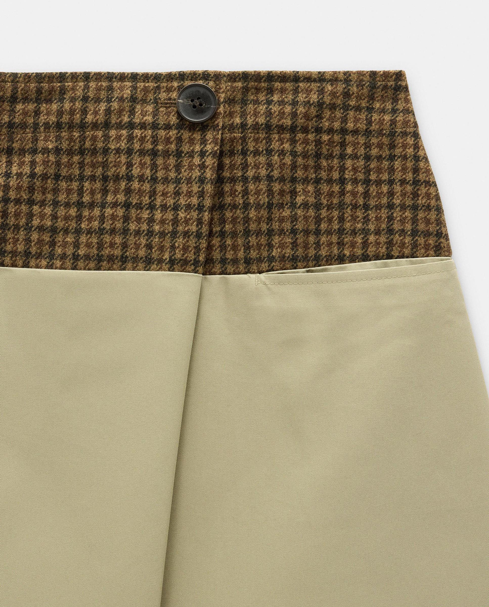Falda corta de pantalón con corte evasé en liso - Parfois - Camel Camel-6