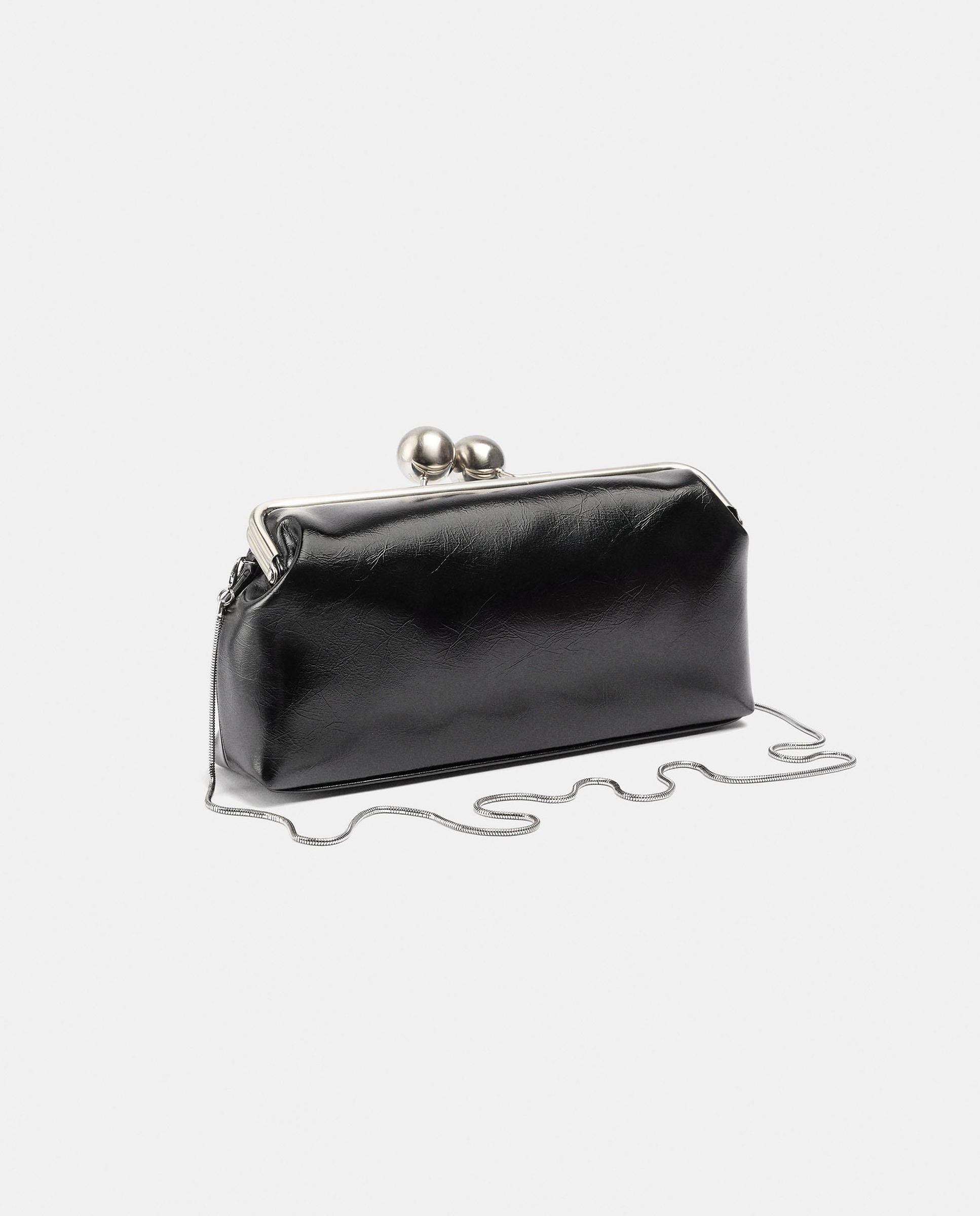 Bolso de fiesta convertible a bandolera estilo clutch con cierre de botón en liso - Parfois - Negro Negro-2