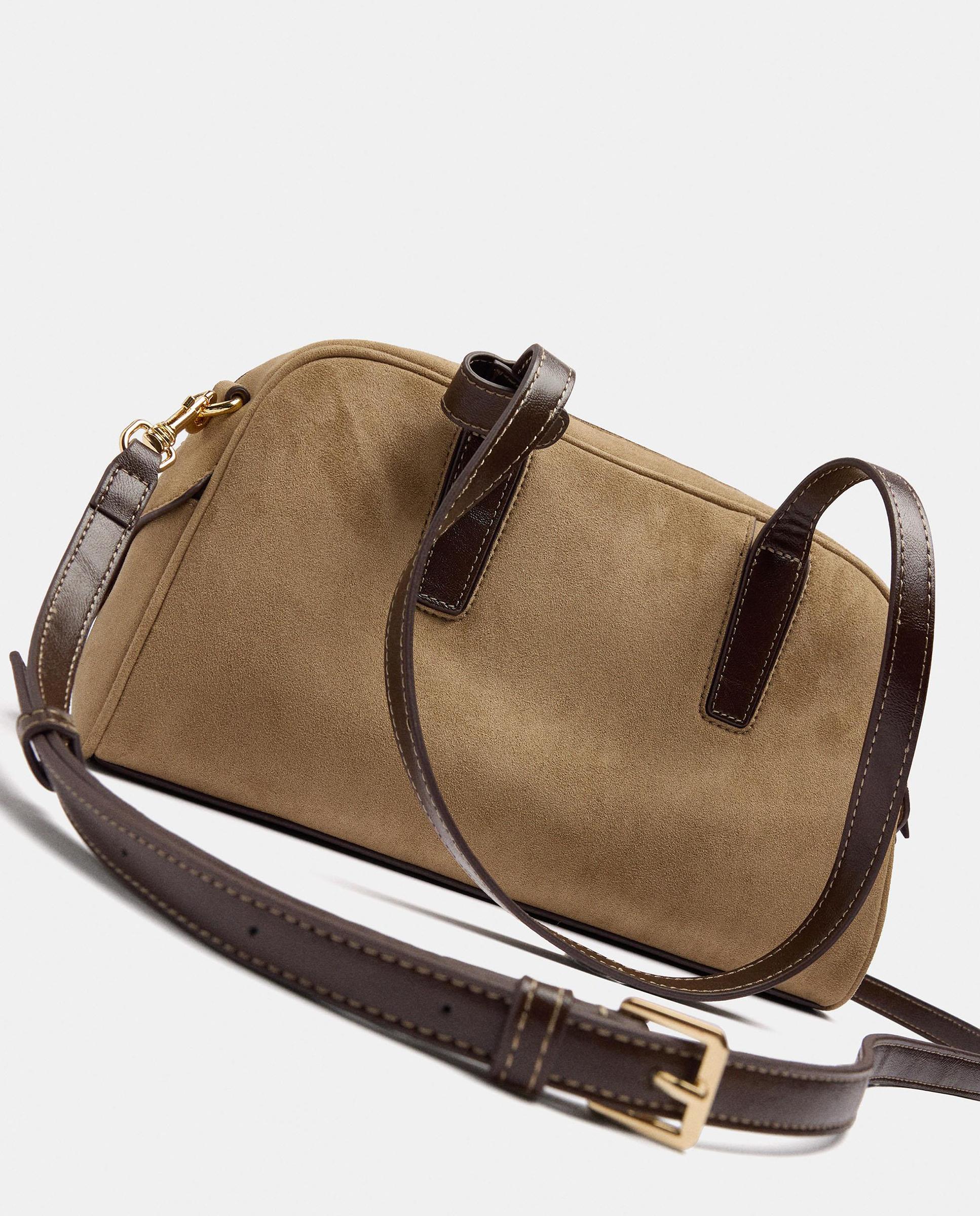 Bolso de hombro alargado con cierre de cremallera en liso - Parfois - Beige Beige-5