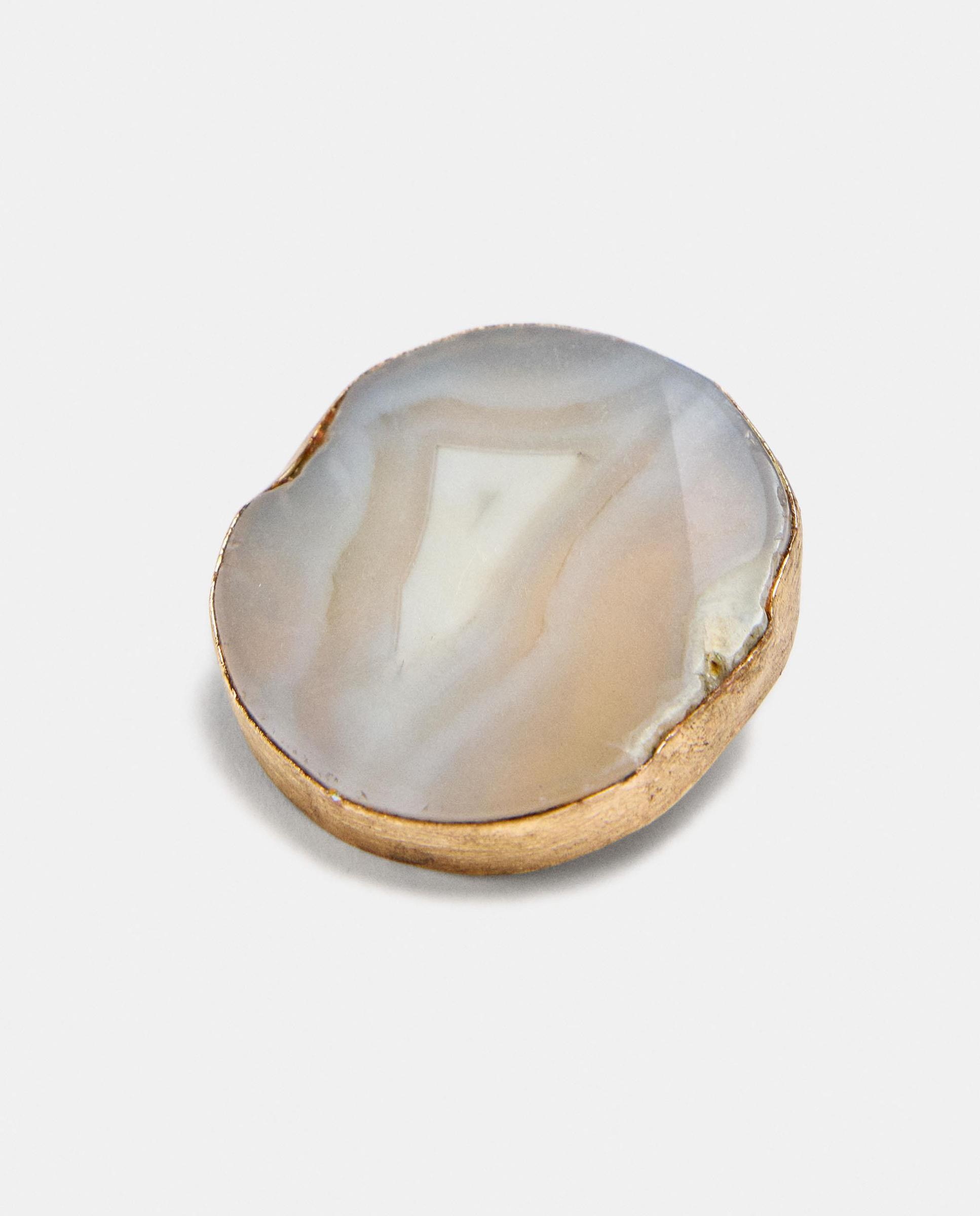 Imagen 2 de Pendientes semicirculares con piedra decorativa - Parfois - Beige Beige