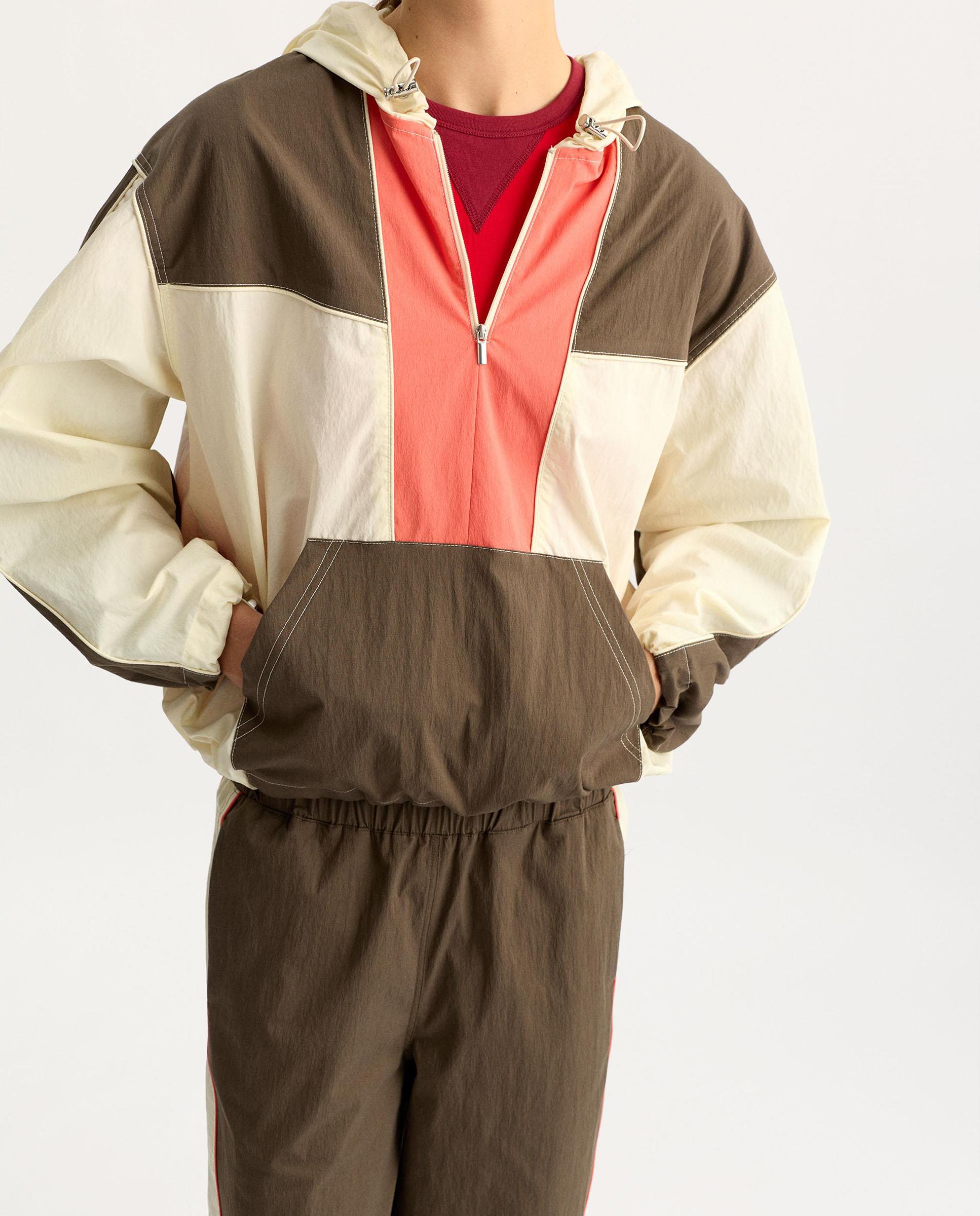 Chaqueta de mujer cortavientos con capucha y detalles a contraste - Parfois - Multicolor Multicolor-1