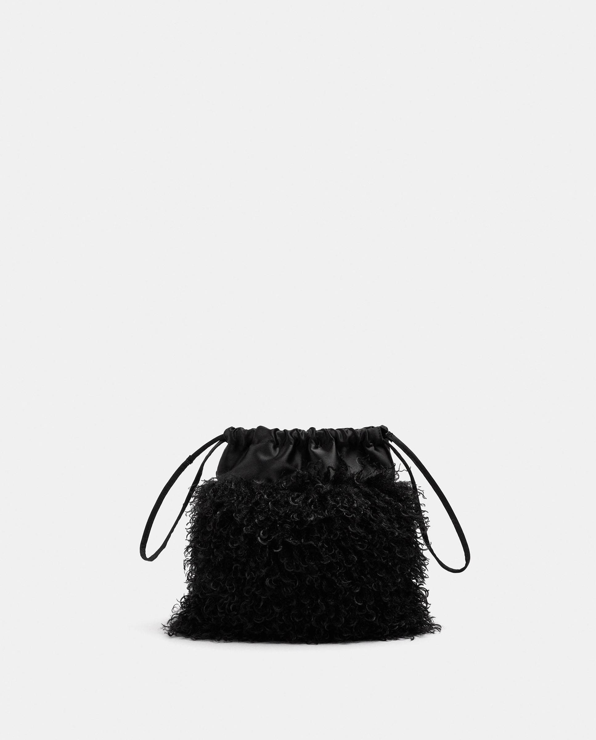 Bolso de fiesta multiposición con pelito exterior y cierre imantado - Parfois - Negro Negro-6