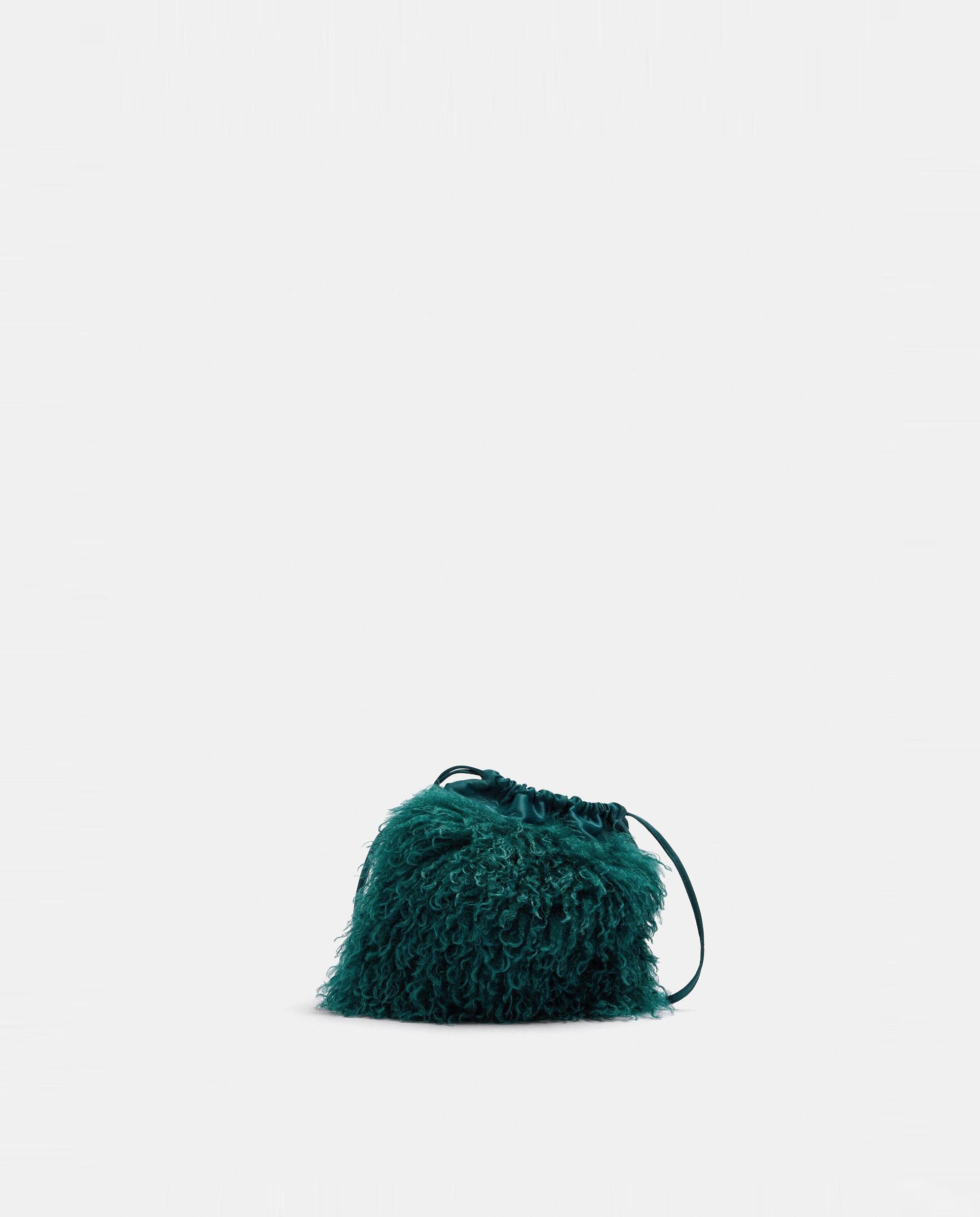 Bolso de fiesta multiposición con pelito exterior y cierre imantado - Parfois - Azul Azul-1