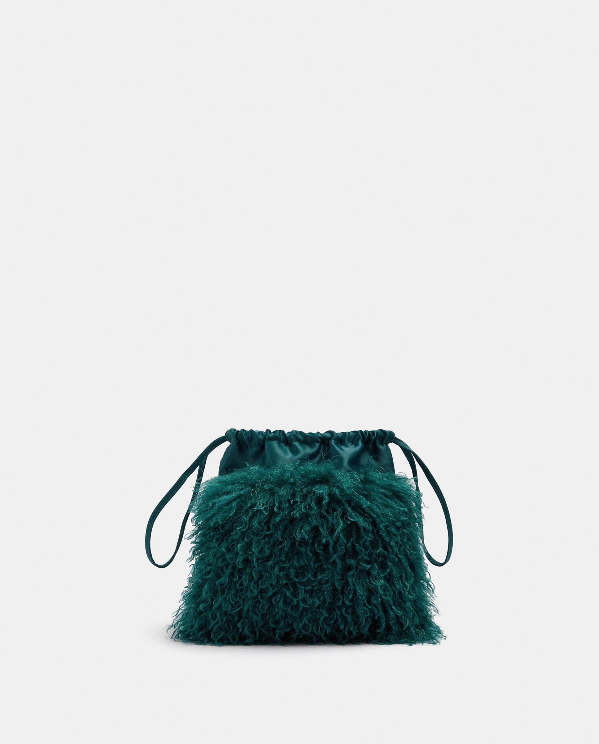 Bolso de fiesta multiposición con pelito exterior y cierre imantado - Parfois - Azul Azul-6